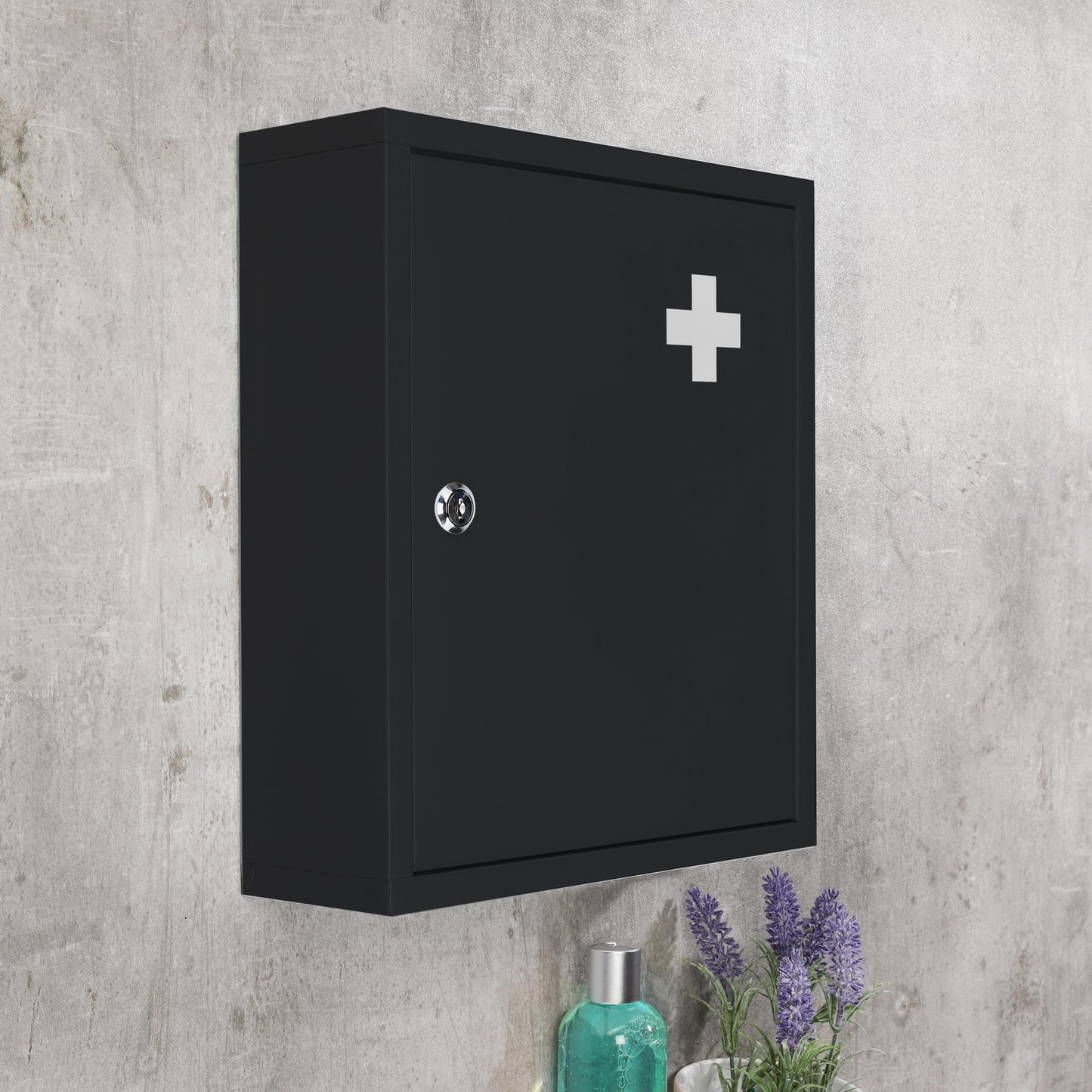 Bambelaa! Large Lockable Medicine Cabinet Hanging Medicine Cabinet Medicine Cabinet Medicine Cabinet Organiser Apothecary Cabinet Medicine Storage