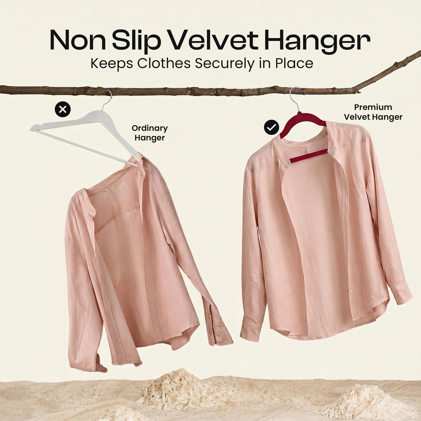 Utopia Home Velvet Hangers - 50 Pack Non-Slip Suit & Coat Hangers with 360° Rotatable Hook - Purple & Heavy Duty