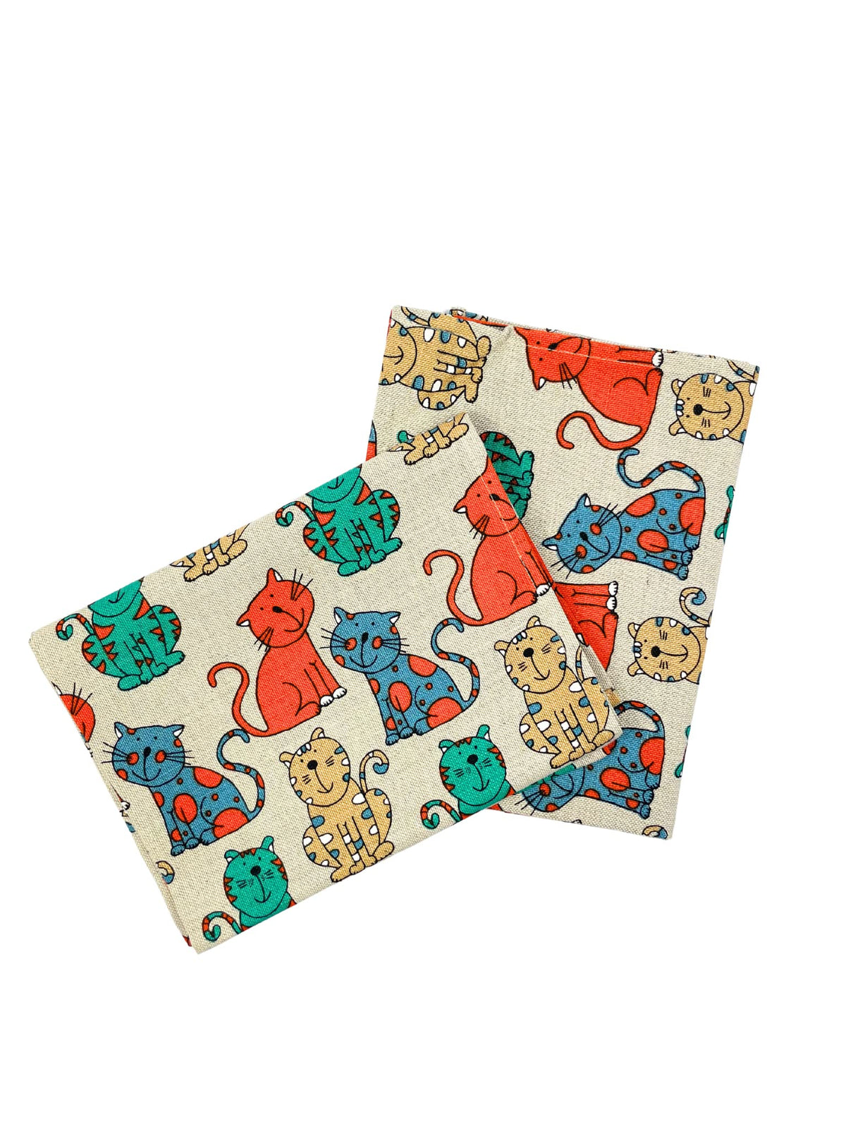 Ger3as Set of 2 Gourmet Tea Towels, Kitchen Towels, Linen Cotton Hand Towels, 50 x 70 cm, Half-Linen Stonewashed Jacquard or Printed Tea Towels