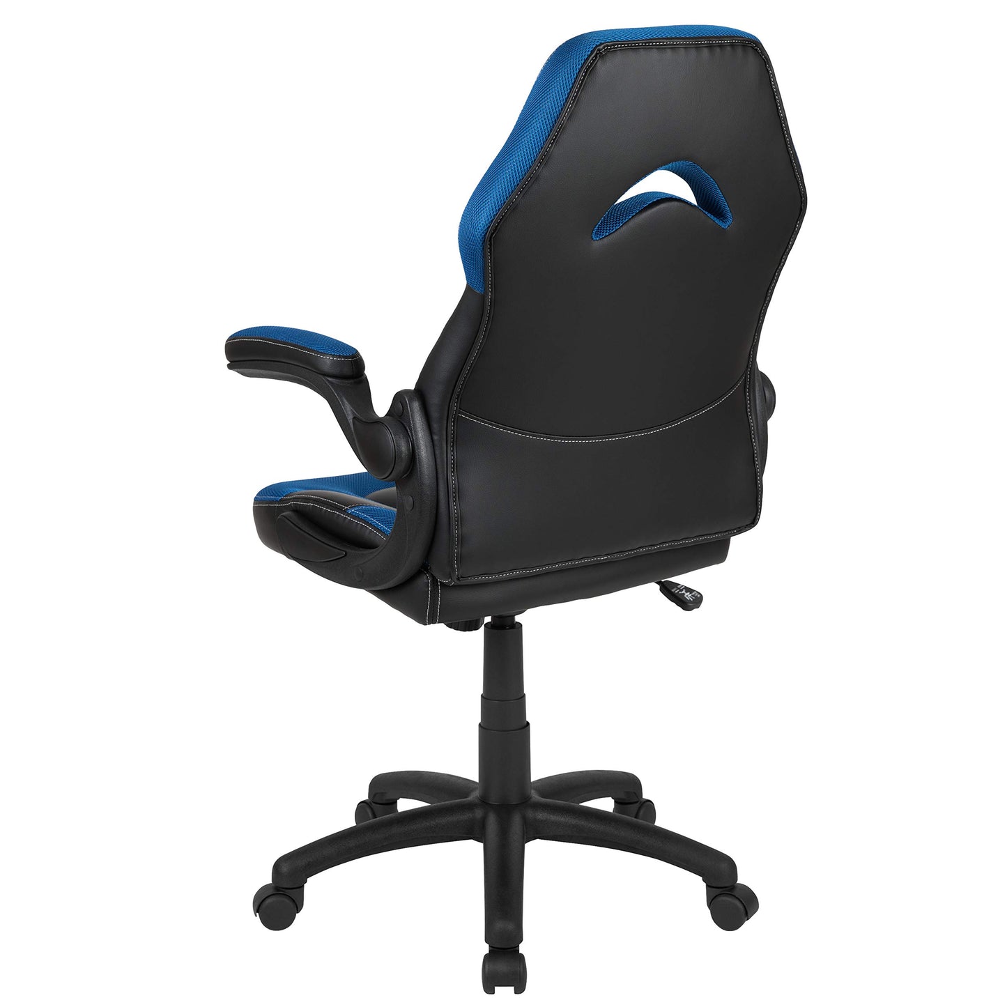 Flash Furniture X10 Gaming Chair - Ergonomic Office Chair for PC & Gaming Setups, Adjustable Gamer Chair with LeatherSoft Back Support, Blue/Black