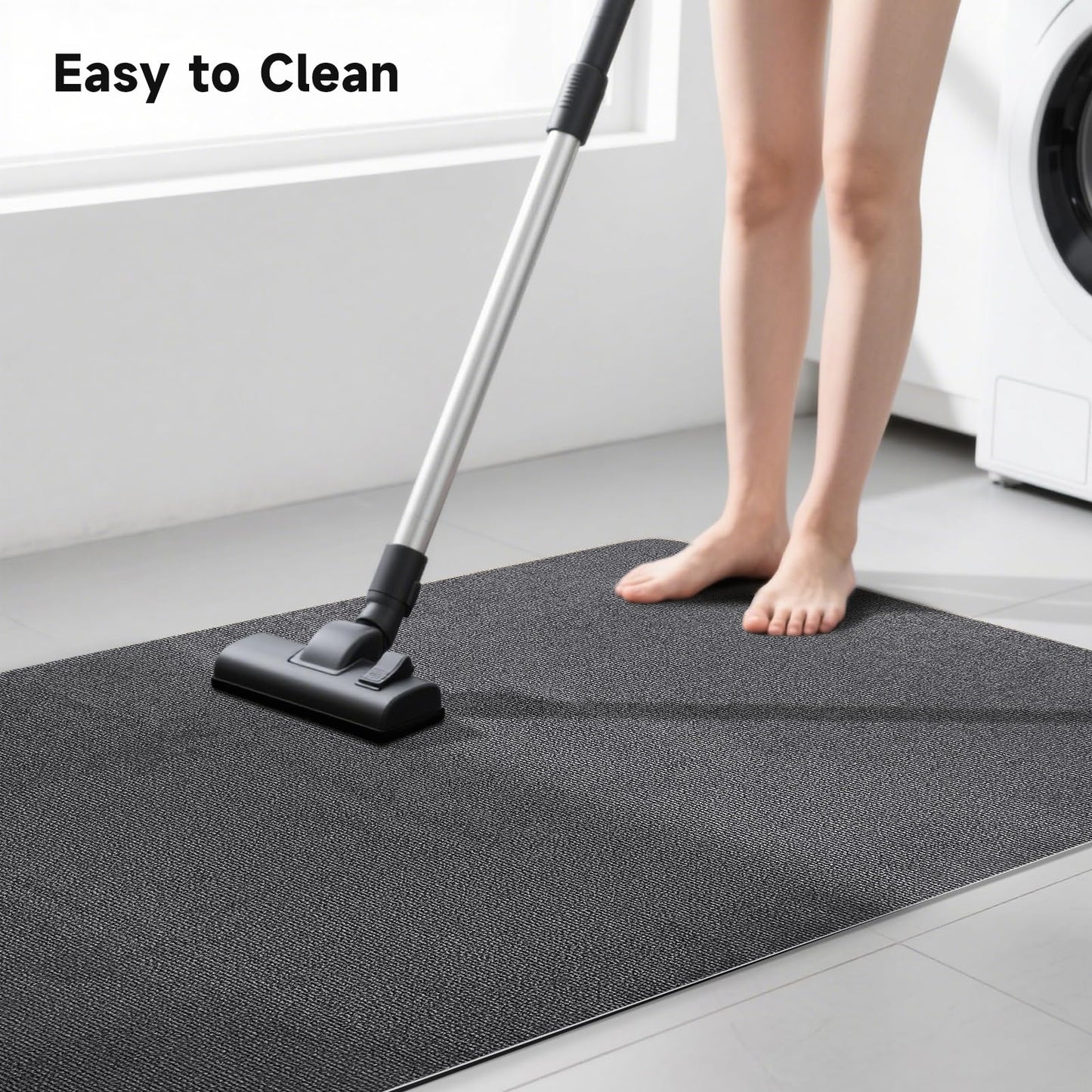 SHAREWIN Office Chair Mats for Hardwood Floor, Dark Gray 47"x36" Computer Chair Rug, Under Desk Mat, Large Anti-Slip Floor Protector for Home, Office