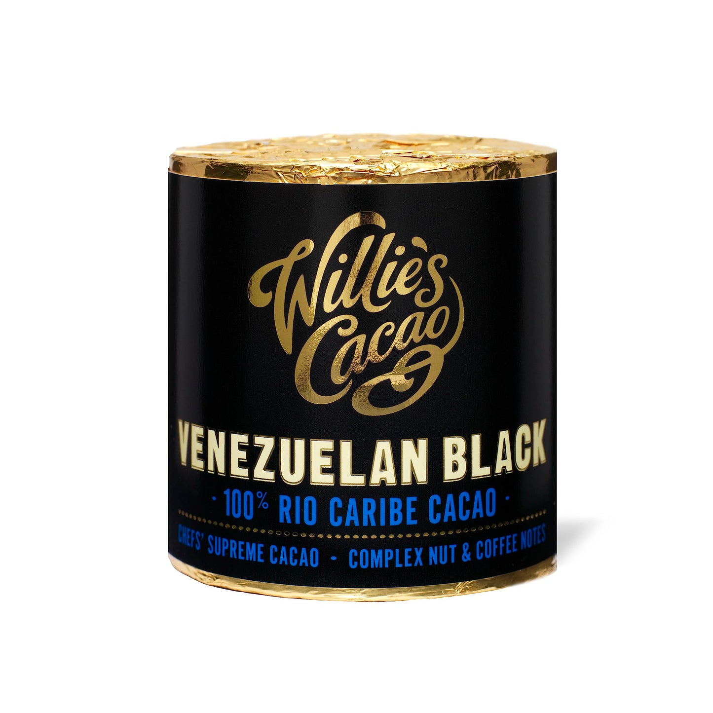 Willie's Cacao - 100% Cacao - Venezuelan Black 100% Rio Caribe Cacao - 180g x 6 - Nutty coffee notes - For cooking, baking, drinks - Vegan & No Added