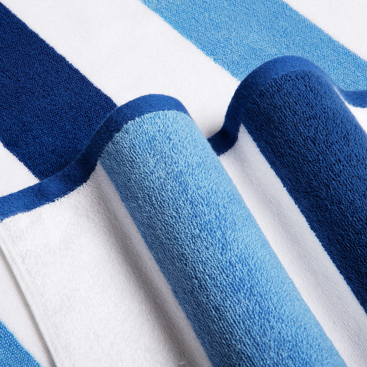 Bornbay Cotton Oversized Beach Towel - Extra Large 40"X70" Plush Thick Pool Towel, XL Soft Stripe Cabana Swim Towels for Adults Mens Women Girls
