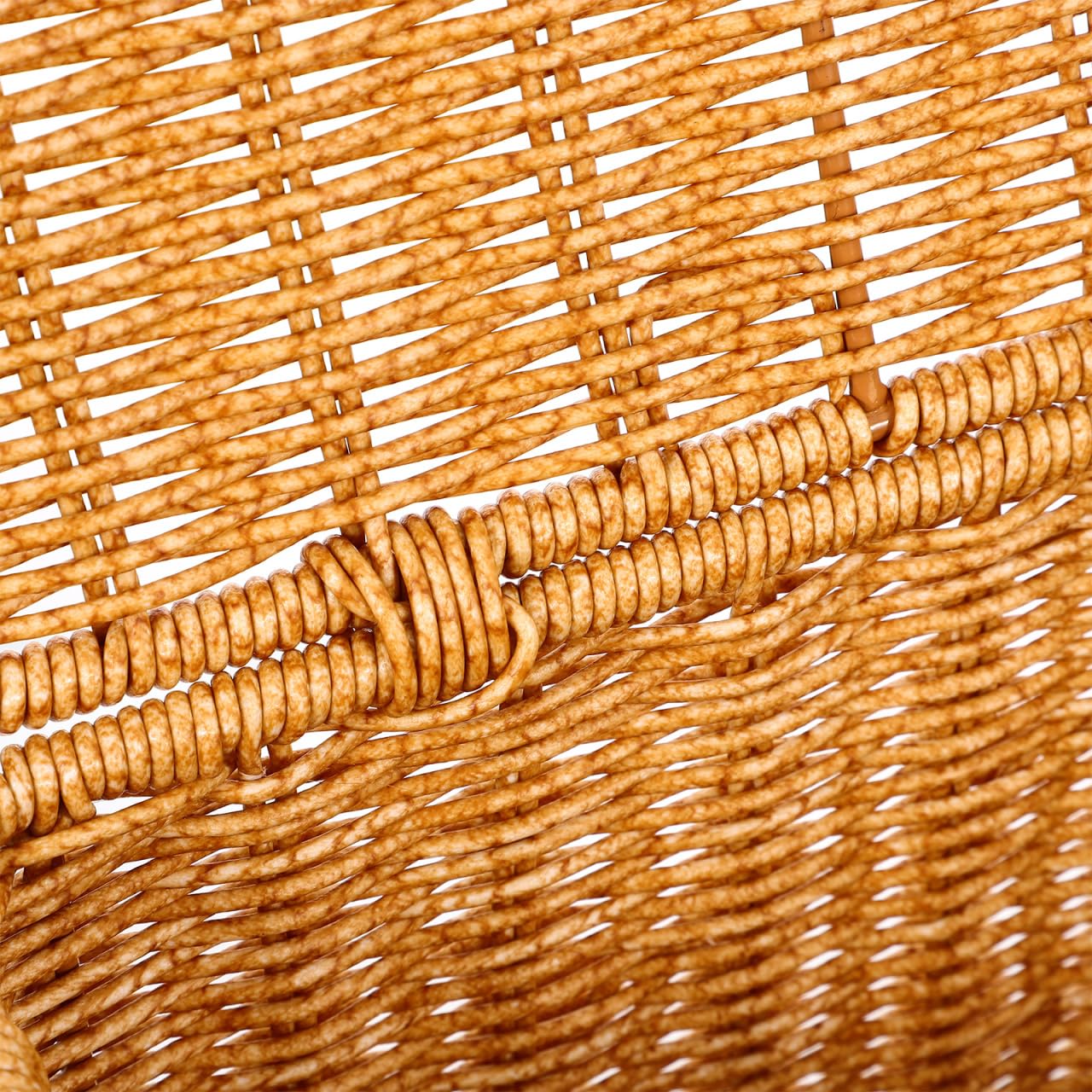 MAGICLULU Narrow Woven Storage Basket with Lid and Handle Portable Organizer for Magazines Toys and Sundries Lightweight Decorative Container