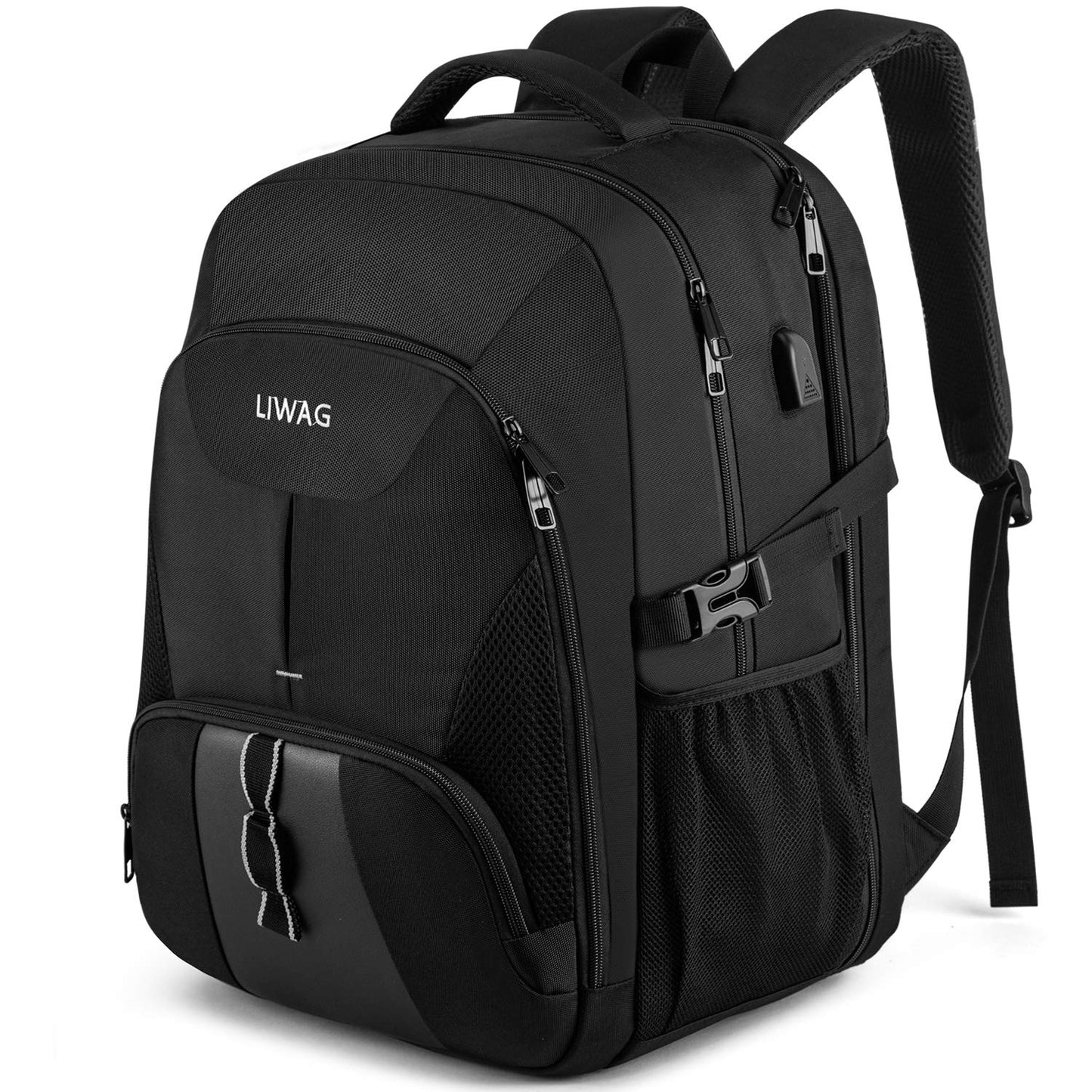 18.4 Laptop Backpack for Men,55L Waterproof Extra Large Travel Backpack Work Bag with USB Charging Port,TSA Big Business Computer Rucksack for