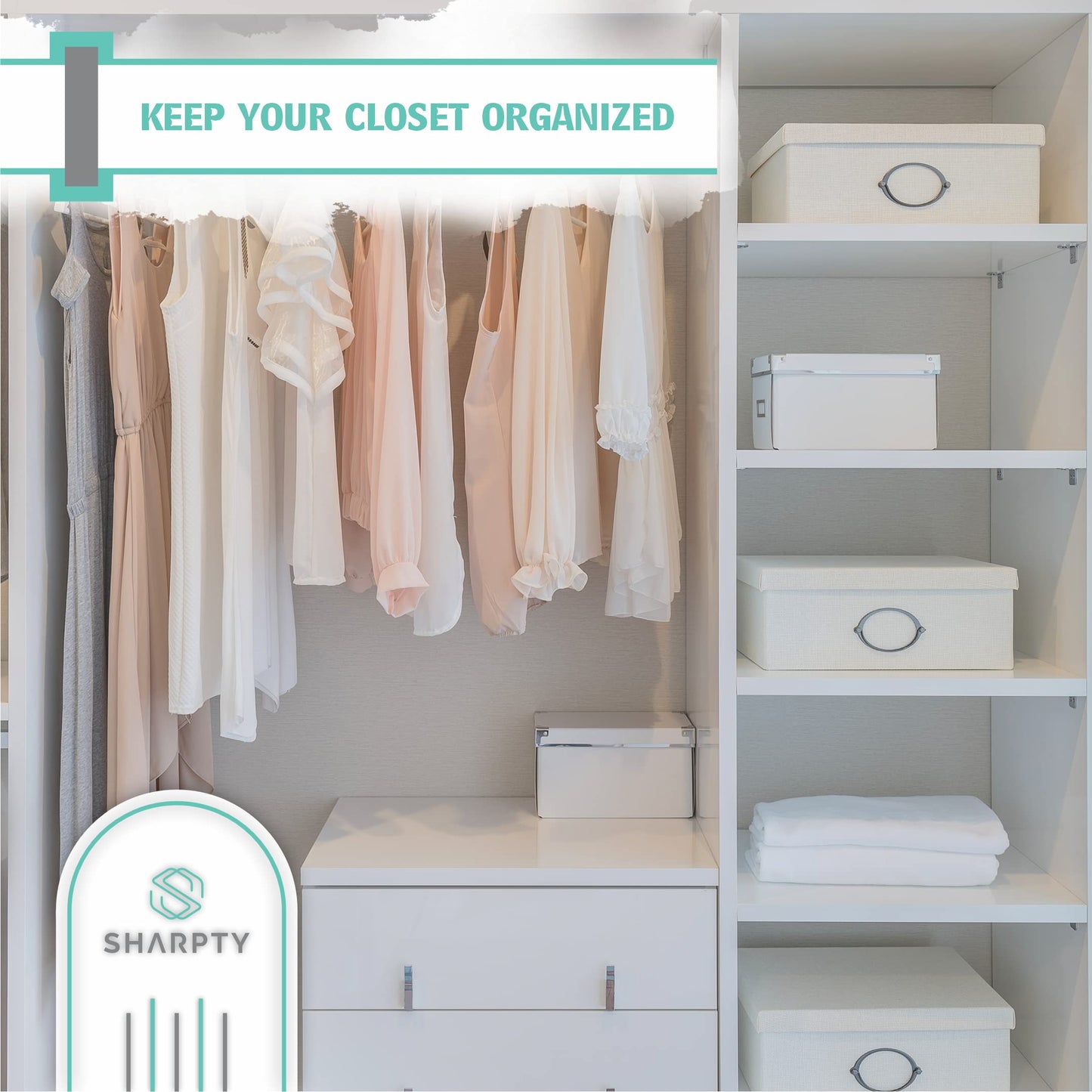 Sharpty Pant & Skirt Hangers - Closet Hangers for Shorts, Shirts, Jeans, Dresses, Slacks, Coats, Clothes, Clothing, Garments & More - Durable