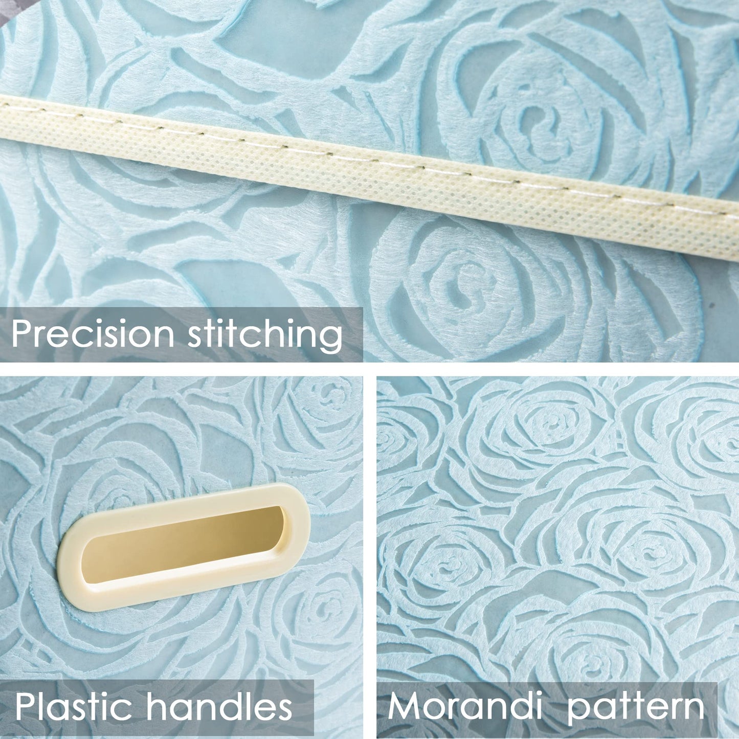 Prandom Storage Boxes with Lids.Rose Pattern Fabric Decorative Storage Box, Really Useful Box,Clothing Storage,Cubes