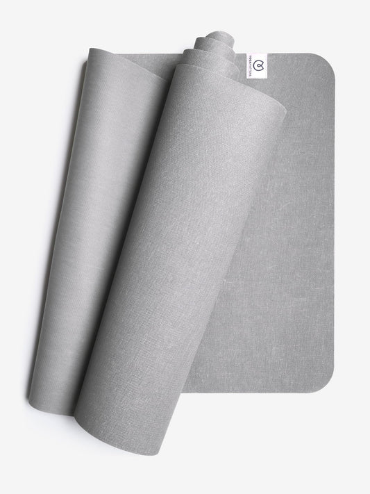 Yogamatters Eco Rise Yoga Mat 3mm | Eco Friendly and Vegan | Natural Tree Rubber | Non-Slip Exercise Mat for Yoga, Pilates, Gym and Fitness (Grey Ice)