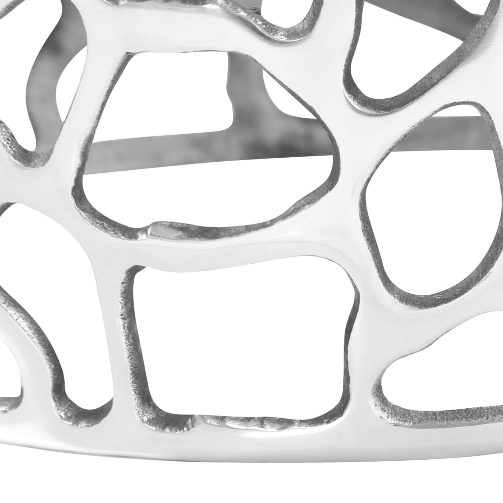 vidaXL Coffee Table Casted Aluminium 70x30 cm Silver