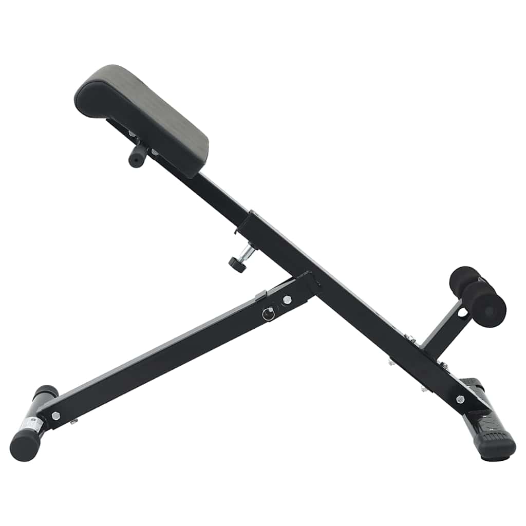 vidaXL Hyperextension Bench Manual Black 100.5 x 70 x 78 cm