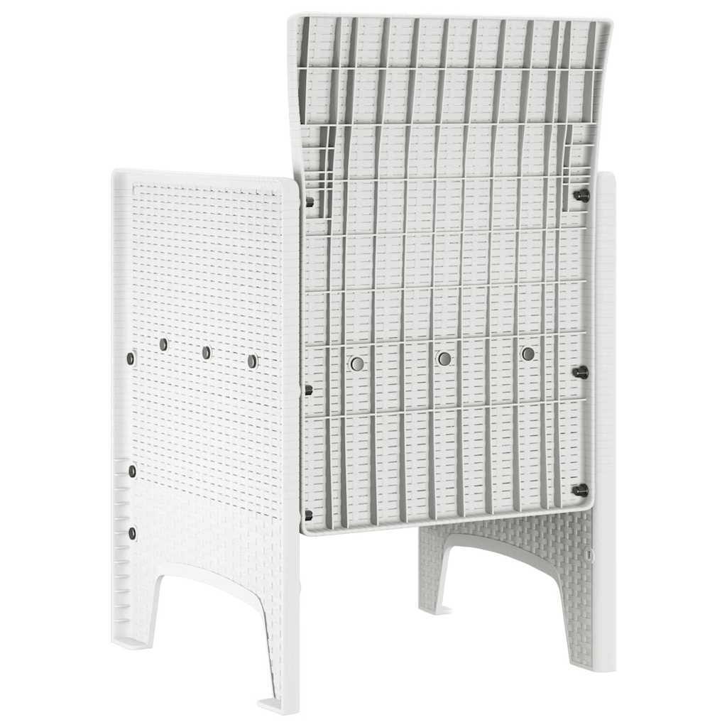 vidaXL Garden Chair 4 pcs White 53 x 49 x 85 cm Polypropylene