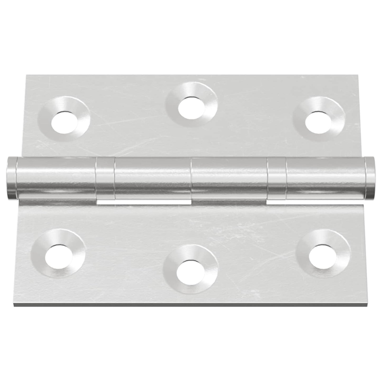 vidaXL Hinge 2 pcs Silver 50 x 38 x 1.3 mm Steel