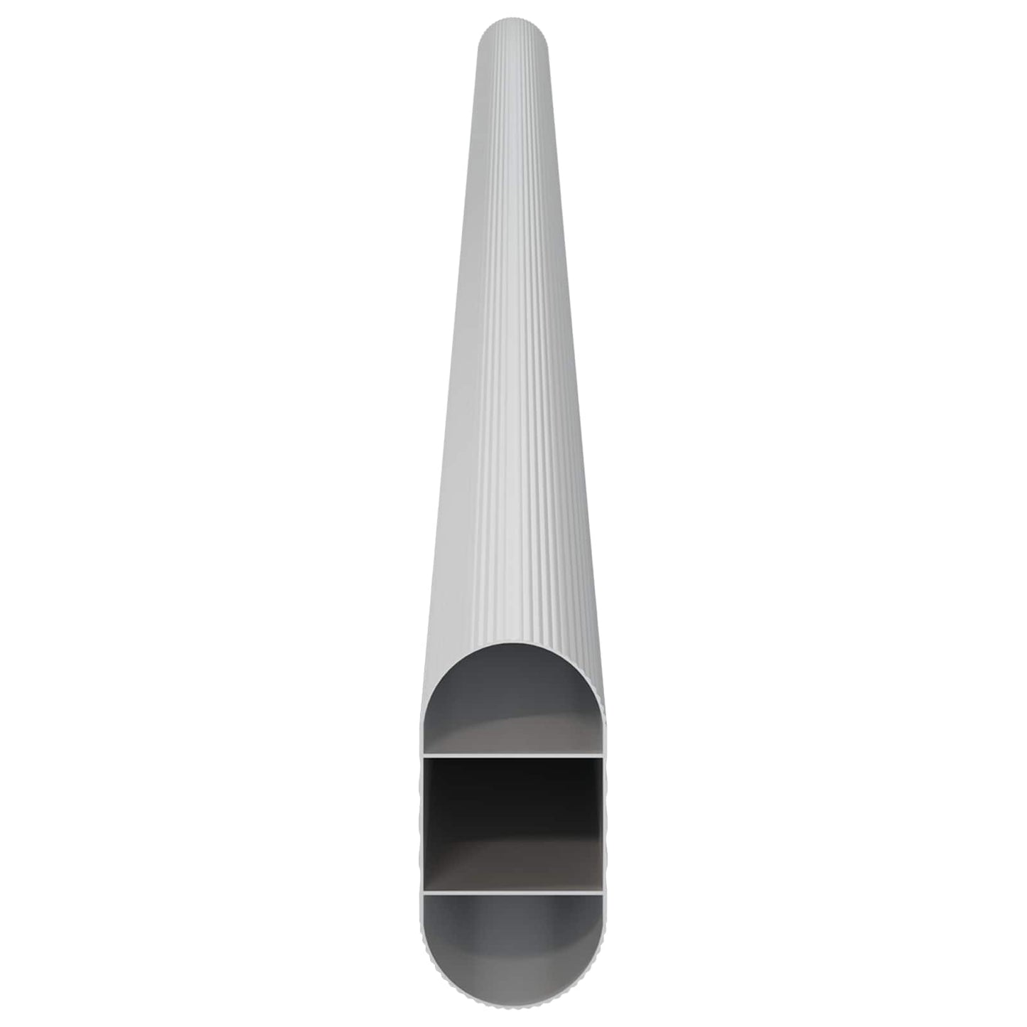 vidaXL Closet Rod 12 pcs Silver 472 x 15 x 29 mm Aluminium Alloy