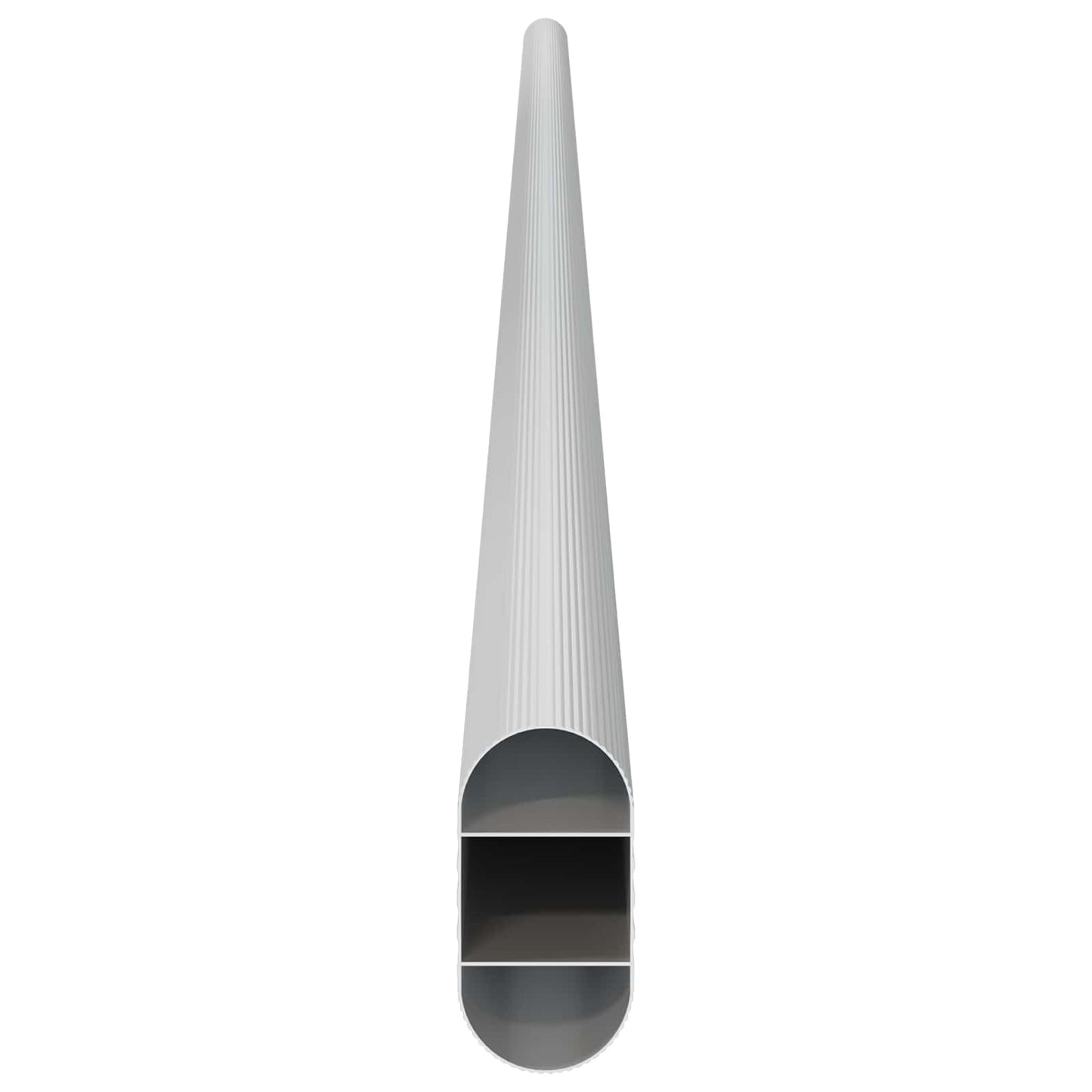 vidaXL Closet Rod 12 pcs Silver 864 x 15 x 29 mm Aluminium Alloy