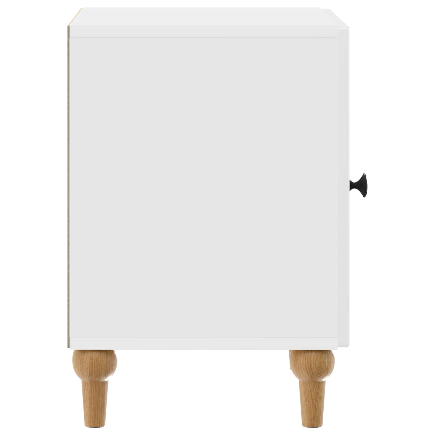 vidaXL Bedside Cabinet High Gloss White 43 x 34.5 x 50 cm