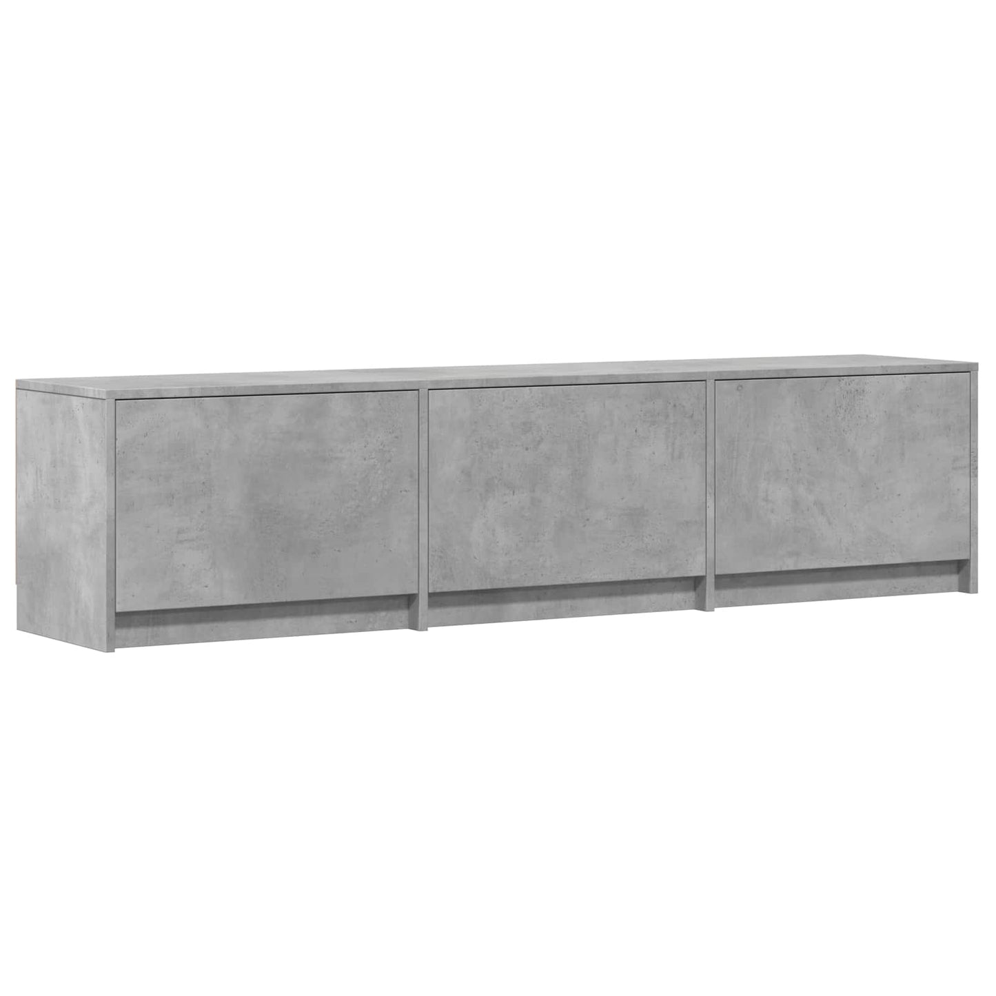 vidaXL TV Cabinet with LED with LED Concrete Grey 165 x 34 x 40 cm