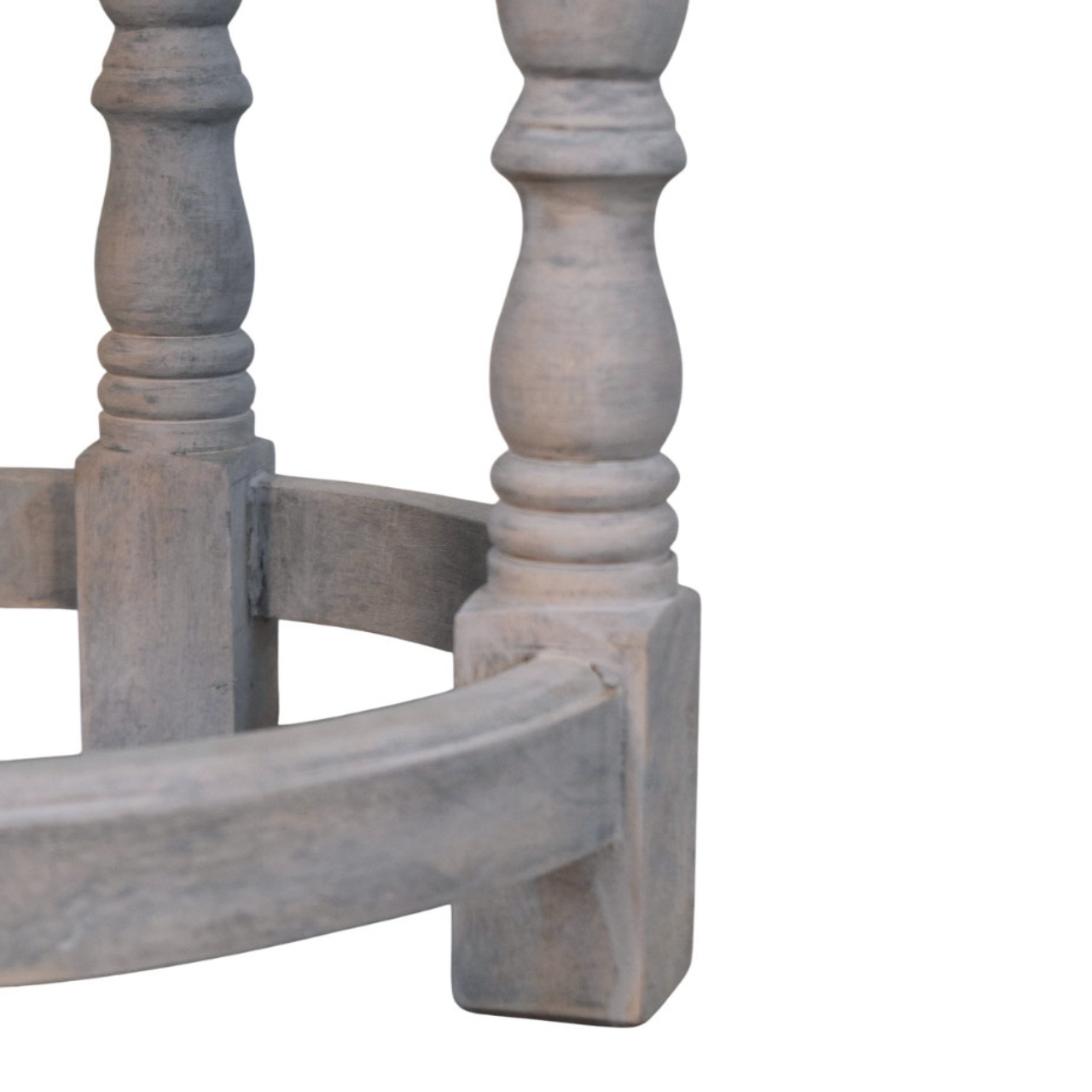 Artisan Furniture Solid Wood Rustic Charm Stool, Upholstered, Brown