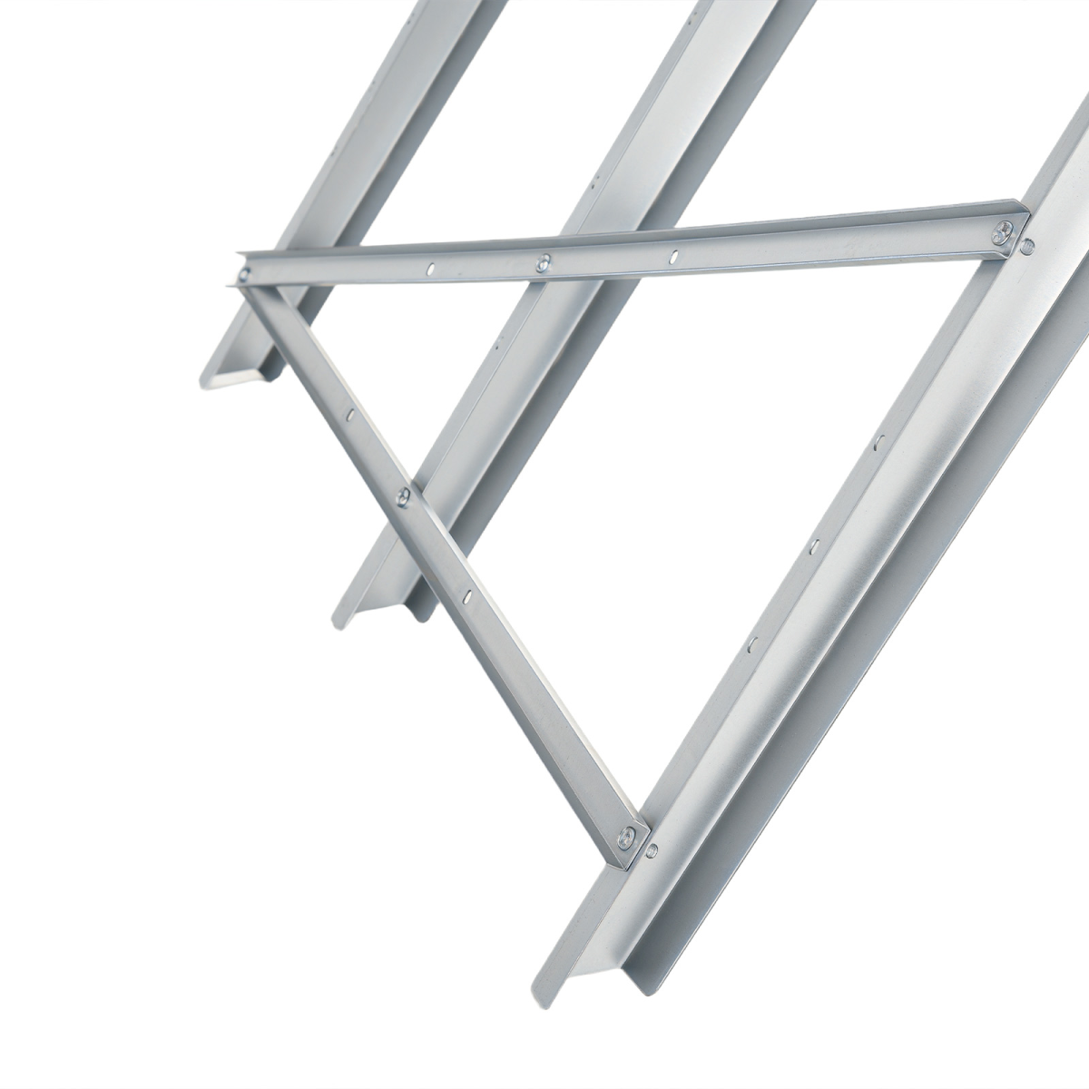 DURHAND Saw Horse Steel Support Heavy Duty Foldable Design Sawtooth, Silver