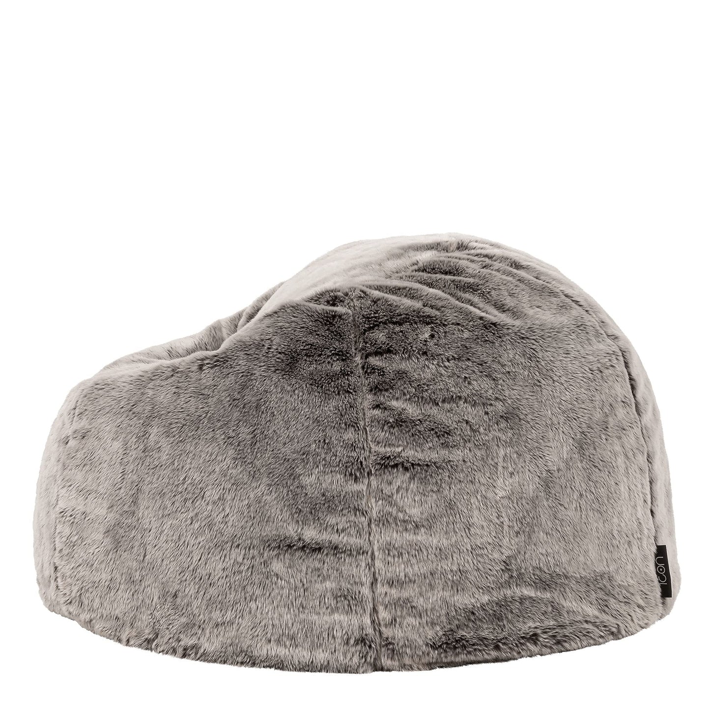 icon Kingston Faux Fur Fluffy Bean Bag with Filling Included, Grey