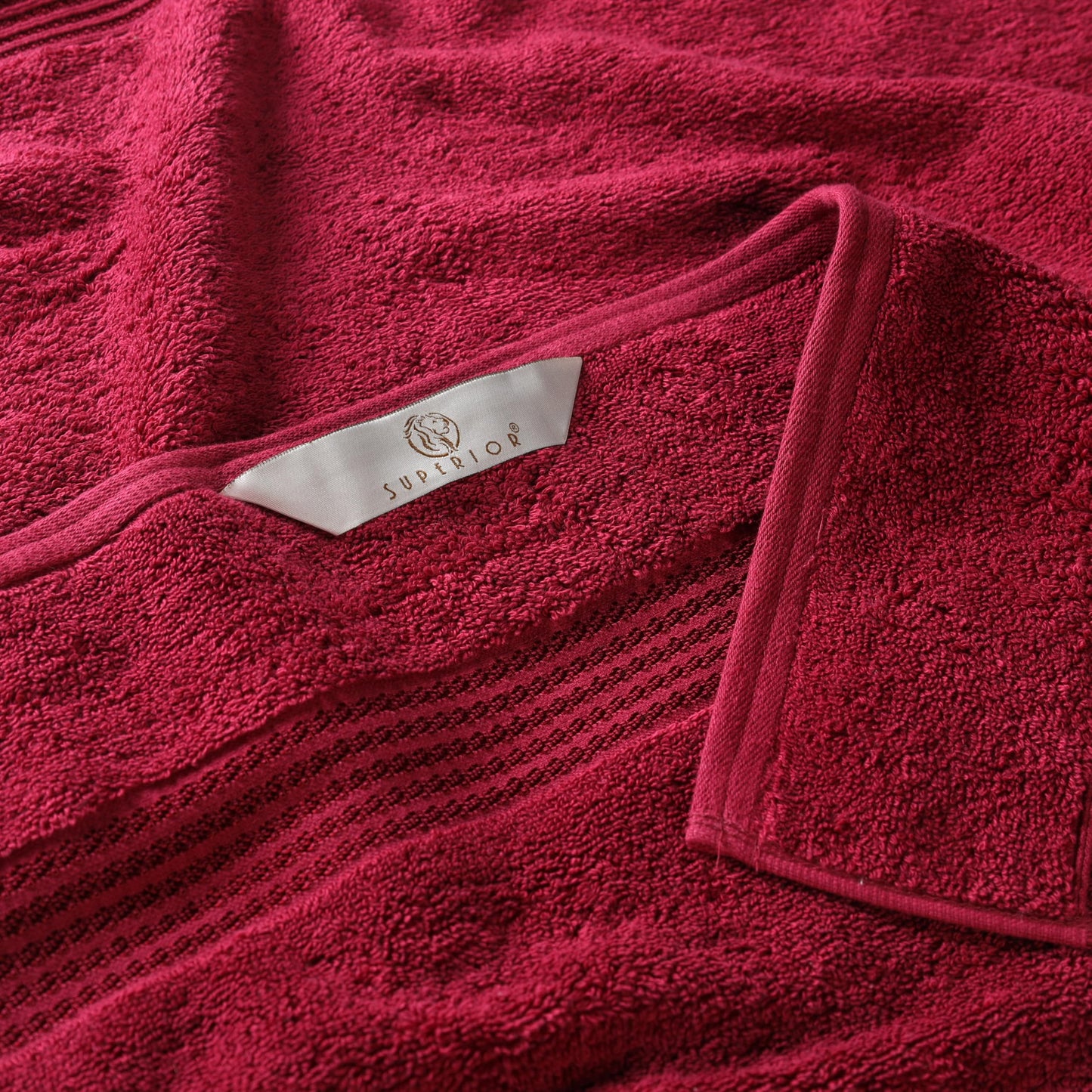 Superior Towel, Cotton, Burgundy, 3PC Set