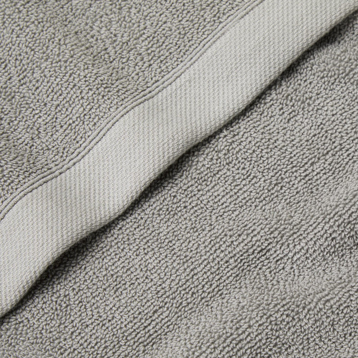 Drift Home Grey Bathroom Towel 50 x 90cm - Soft & Absorbent - 600GSM Premium Towel - Sustainable Cotton BCI - Recycled Bottles