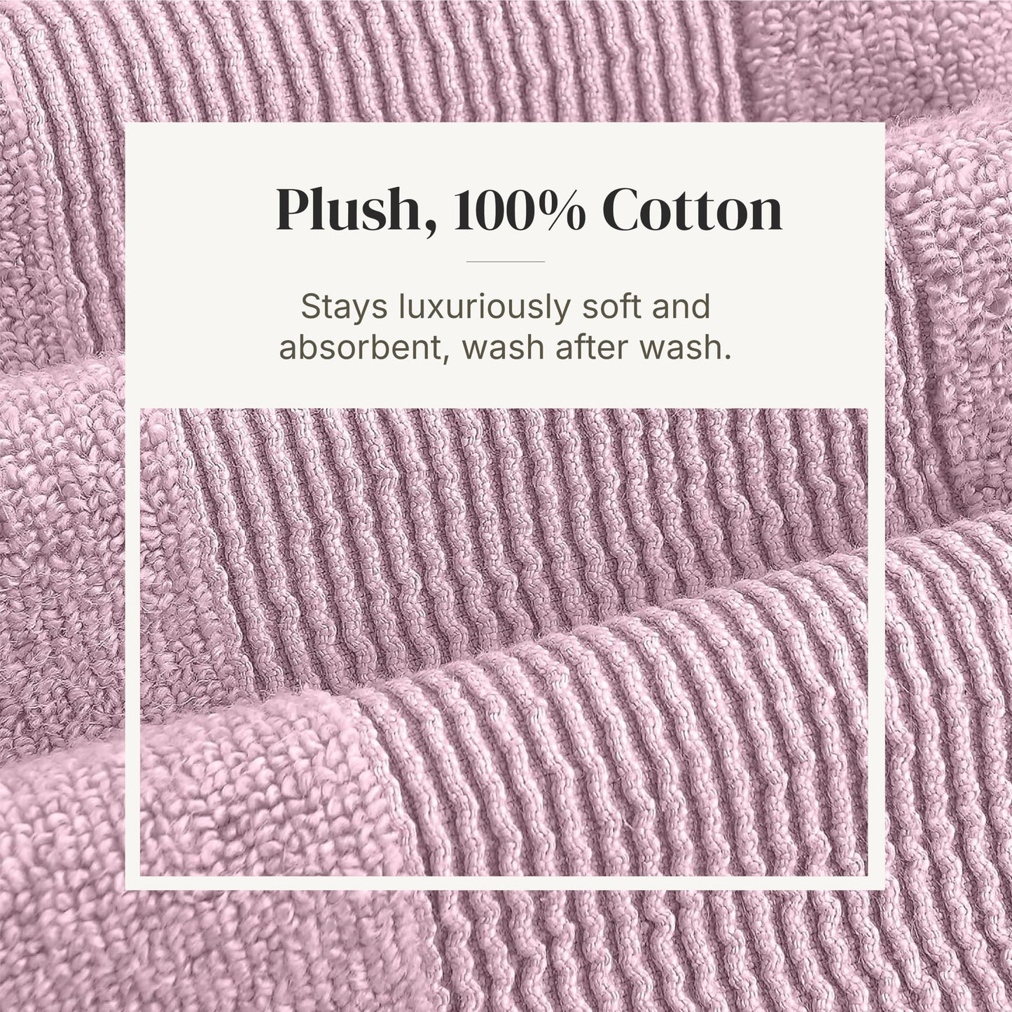Modern Threads Amrapur Overseas Air Cloud 6-Piece 100% Zero-Twist Cotton Towel Set - Bath Towels, Hand Towels, & Washcloths
