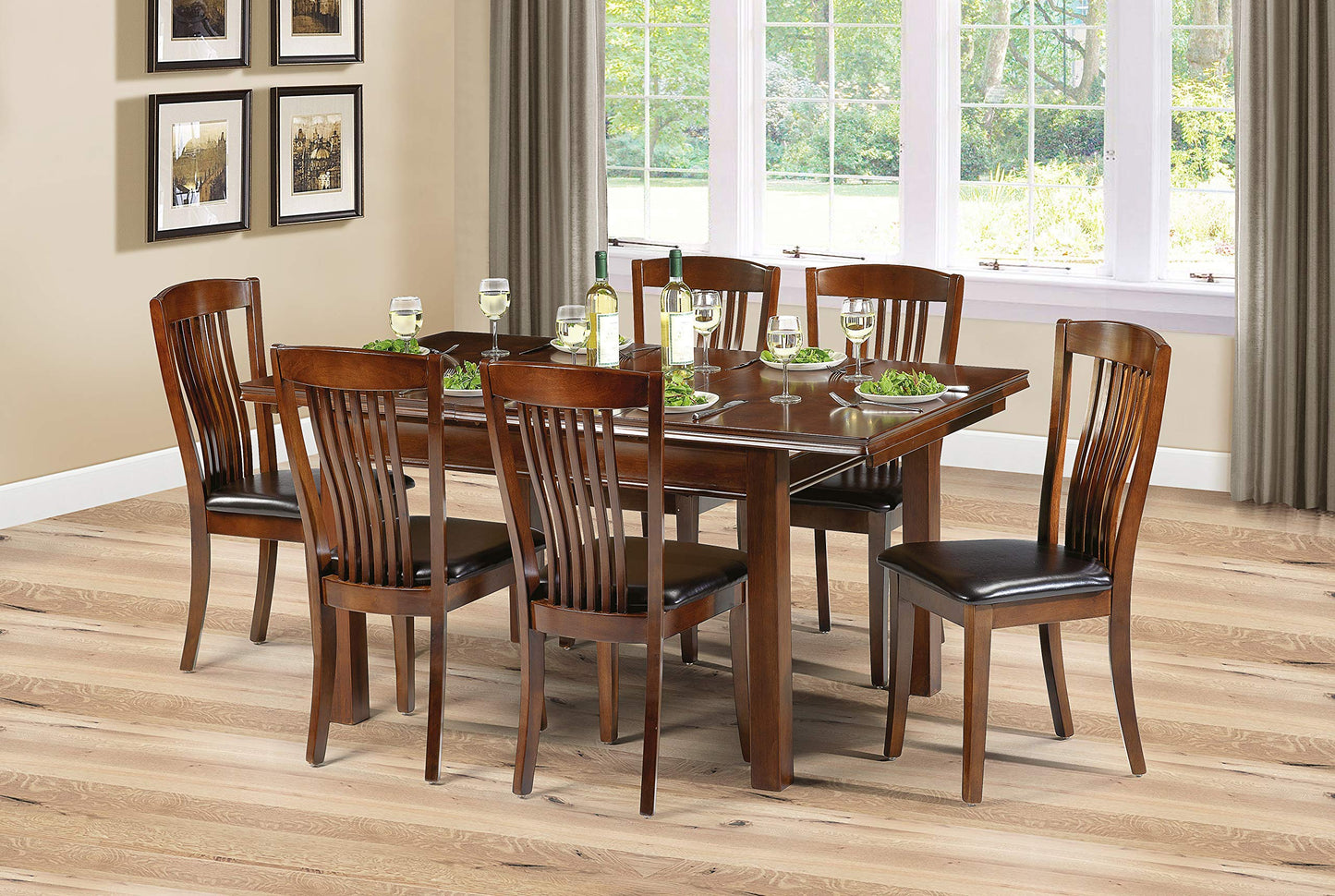 Julian Bowen Canterbury Table for 6, Mahogany - H77 x W160 x D90cm