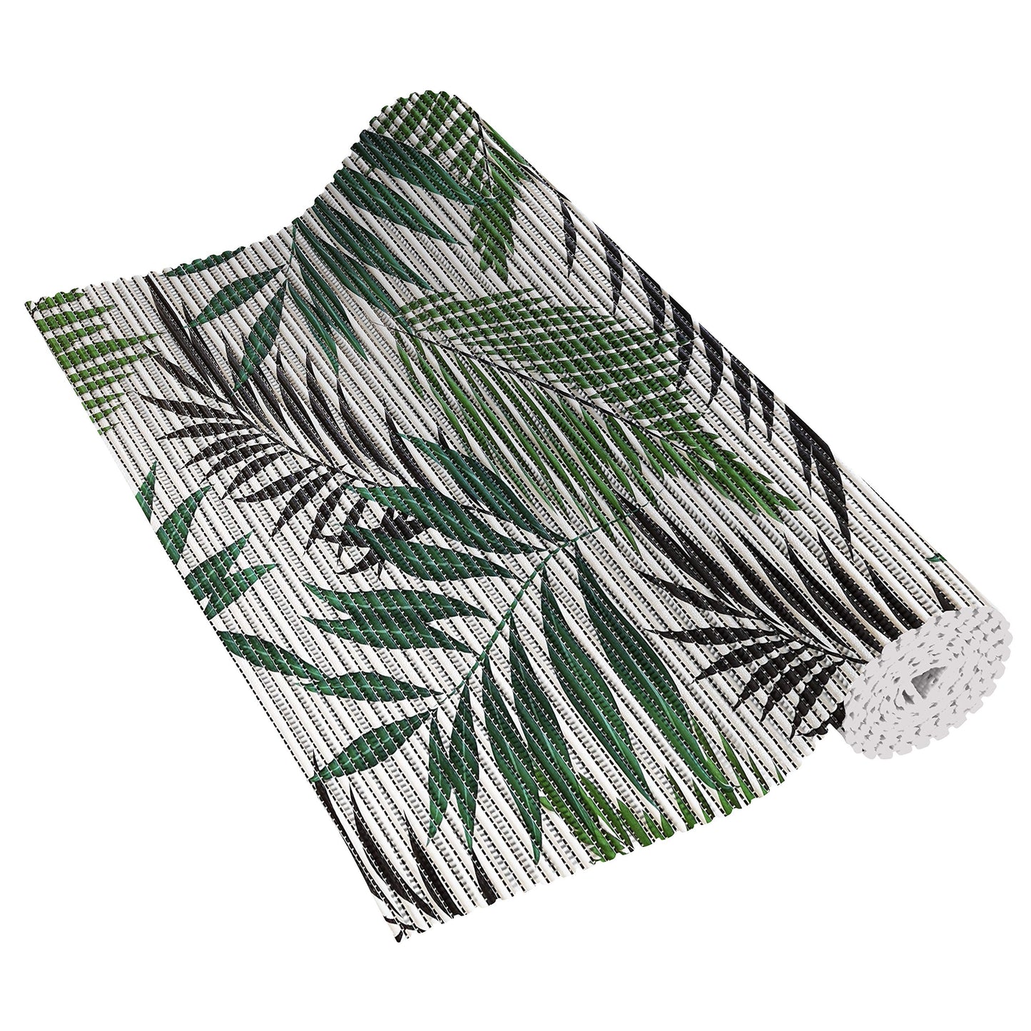 Venilia Venisoft 56806 Soft Foam, Plain Tropical Leaves, Flooring, Shower, Bath, Non-Slip Mat, PVC Polyester, 65 x 200 cm, Polyvinyl Chloride