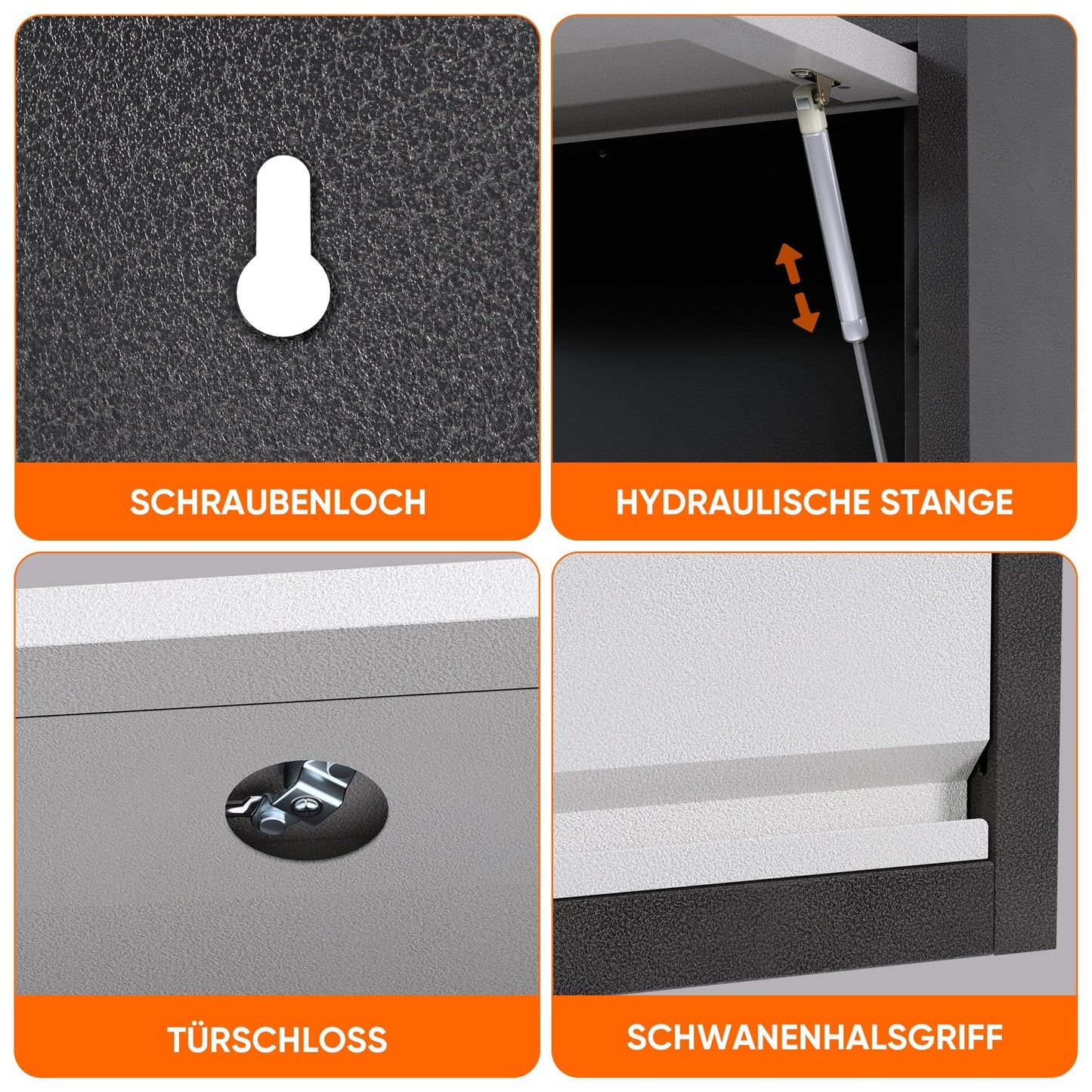 SUPEER Metal Wall Cabinet with Up-flip Door, Size 35cm x 66cm x 30cm