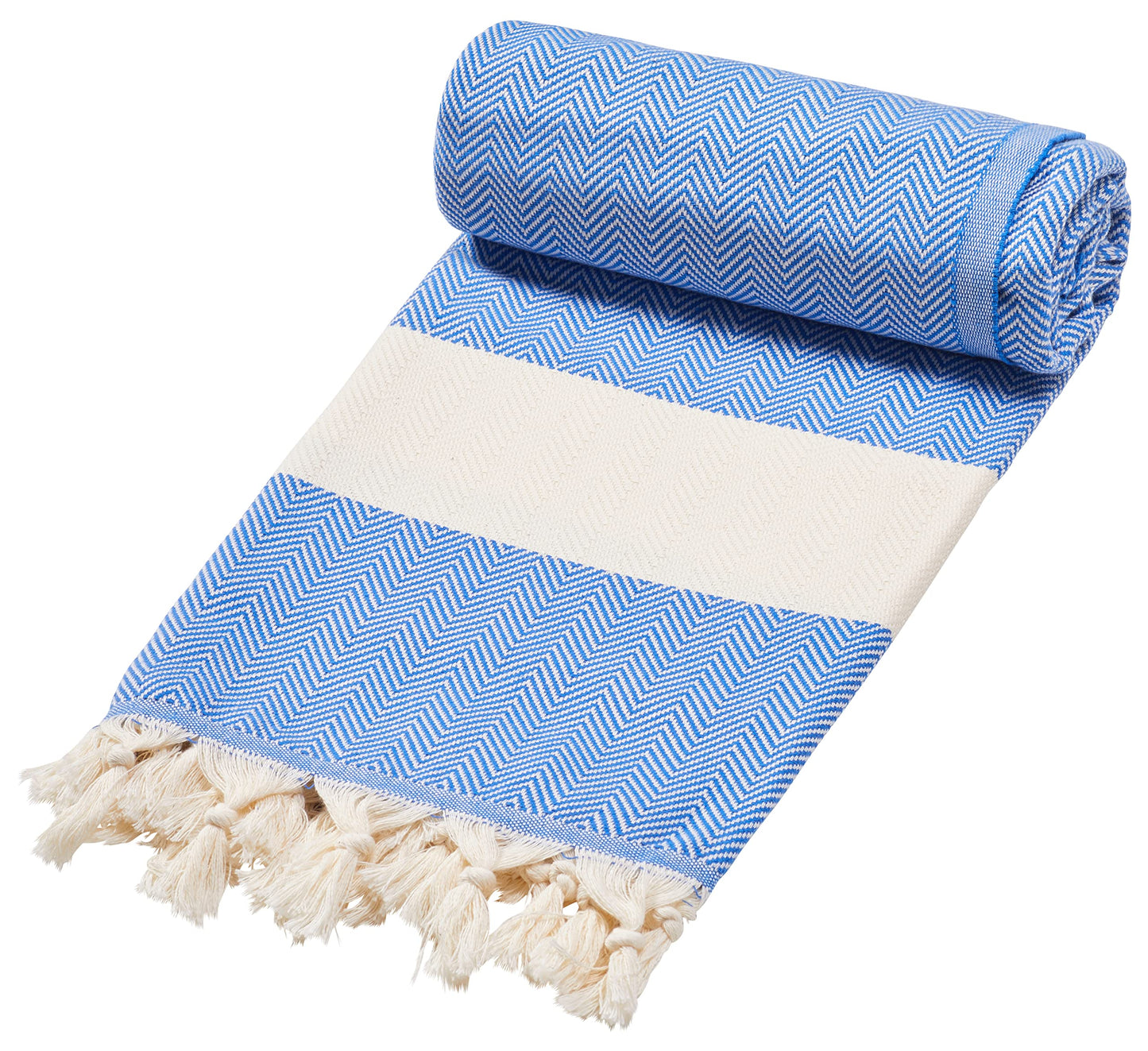 Sowel XXL Beach Towel, 100 x 200 cm, Lightweight, Blue, 100% Cotton