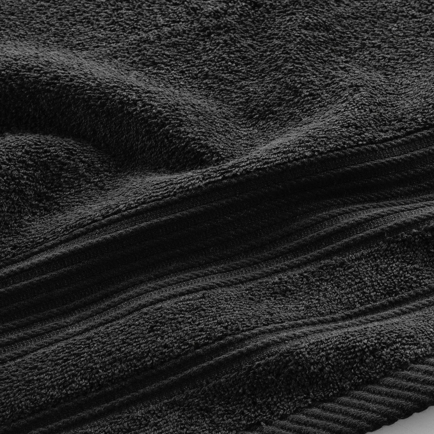Douceur d'Intérieur, Tendresse Hand Towel 50 x 90 cm Black Sponge Plain