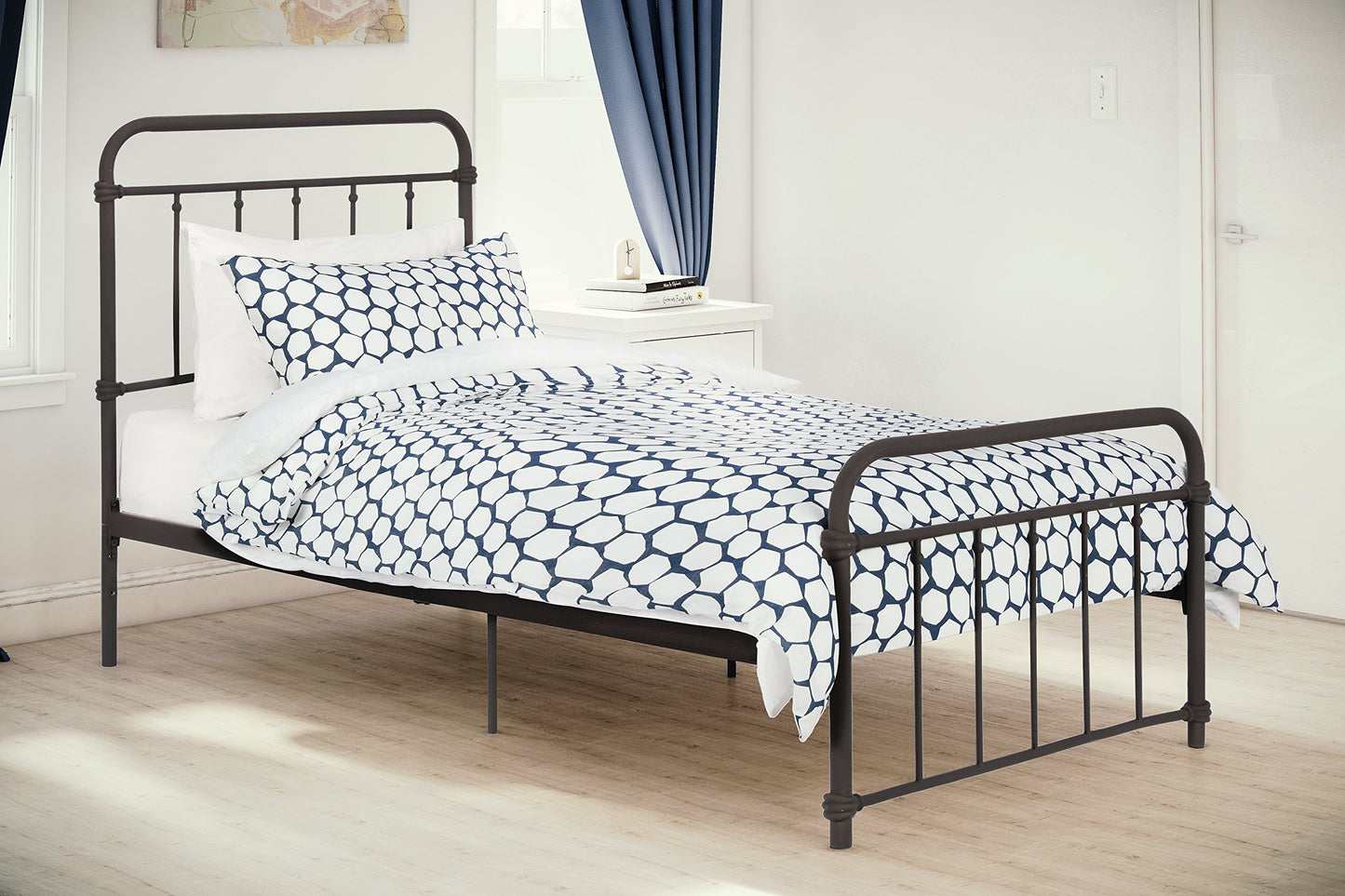 DHP Furniture Wallace Metal Bed, Bronze Single