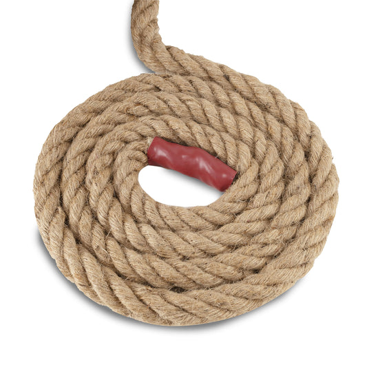EMEKIAN 20mm Natural Thick Jute Rope, 15M Twisted 4 Strand Fiber Hemp Rope, Strong Jute Twine String for Gardening, Craft, Bundling, Camping,