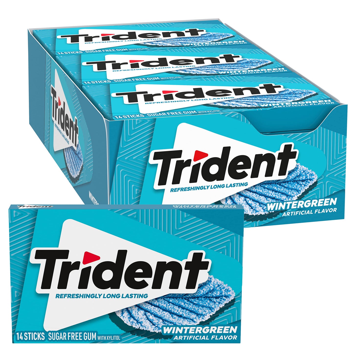 Trident Wintergreen Sugar Free Chewing Gum with Xylitol 14 Sticks 39 g