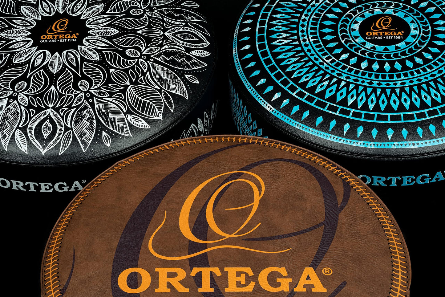 Ortega Guitars Padded Stage Stool – for Stage, Bar, Studio, Showroom – Height 76 cm – Vintage Brown (OBS30V2)