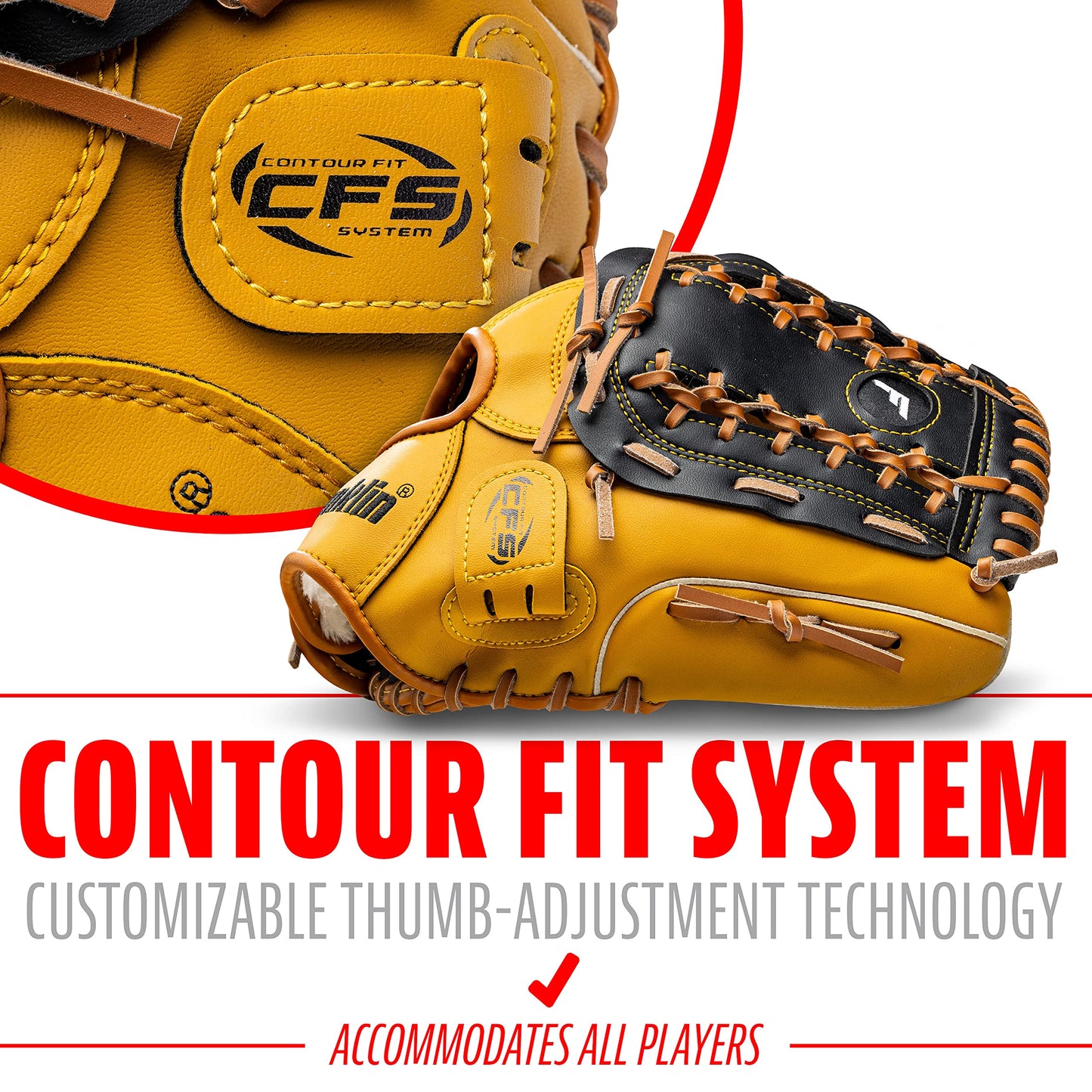 Franklin Sports Baseball and Softball Glove - Field Master - Baseball and Softball Mitt, 12" - Trapeze Web, Tan