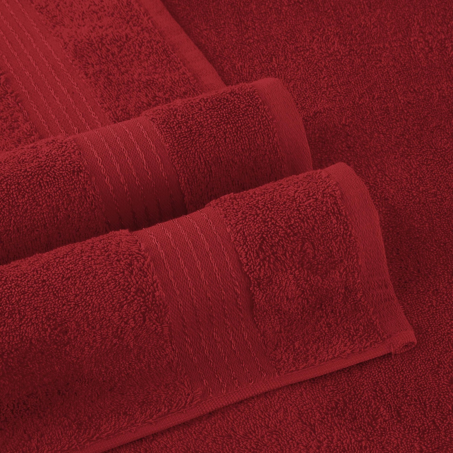 Elegant Comfort Premium Cotton 6-Piece Towel Set, Includes 2 Washcloths, 2 Hand Towels and 2 Bath Towels, 100% Turkish Cotton