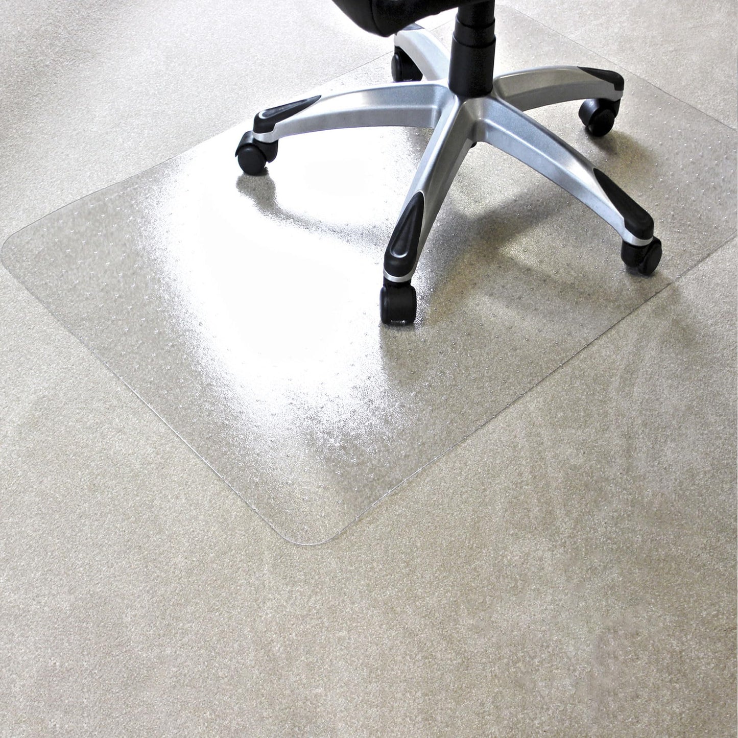 Marvelux Enhanced Polymer Large Office Chair Mat for Carpets 120 x 130cm