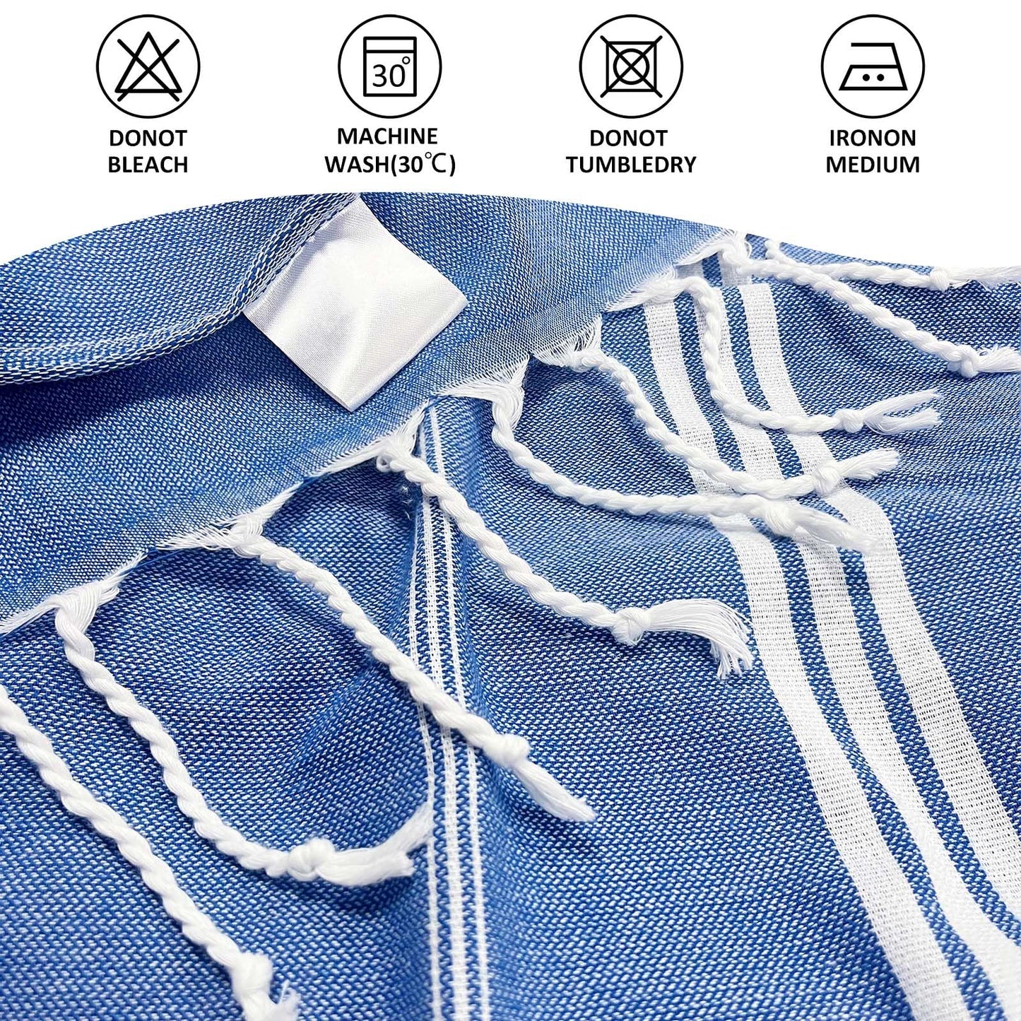 Ouxiaobai Turkish Beach Towel Oversized - 40"x70" Quick Dry Sand Free Thin Beach Towels for Adults, Extra Large Lightweigh Travel Towel (Denim)