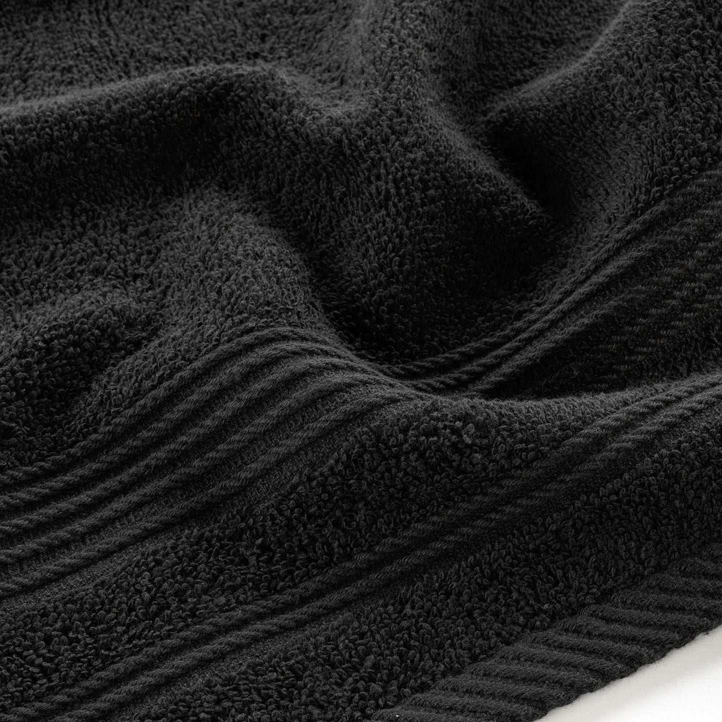 Douceur d'Intérieur, Tendresse Guest Towel (30 x 50 cm) Black Sponge Plain