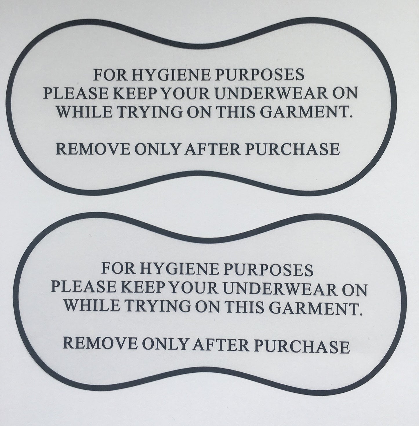 Adhesive Protective Hygiene Try On Stickers/Labels | Barrier/Liner for Swimsuits, Swimwear and Lingerie (100, Standard)
