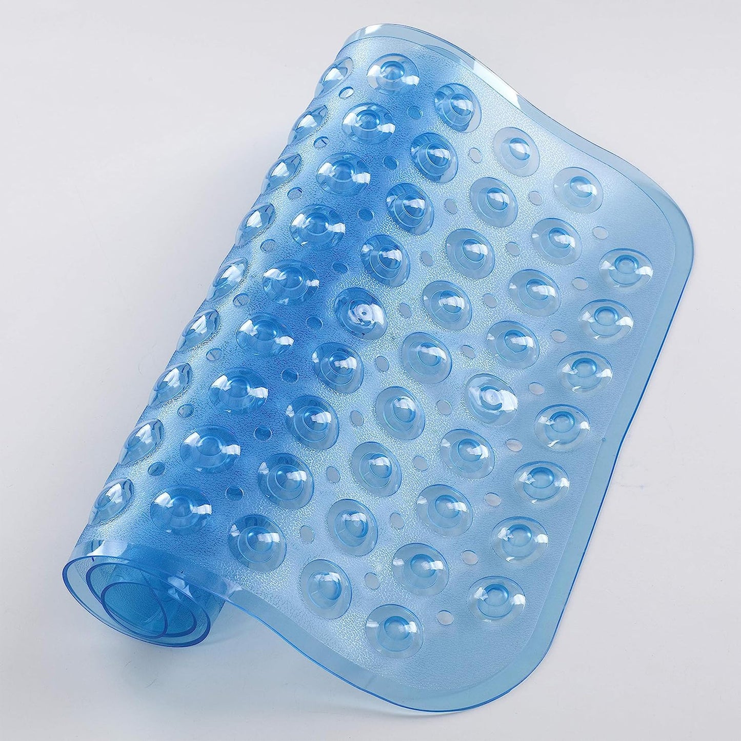 Yorkshire Bedding Shower Mat Non Slip Anti Mould - 70x38cm Large Bath Mat with 200 Strong Suction Cups Grip and Drain Holes - PVC Rubber Bathroom Mats