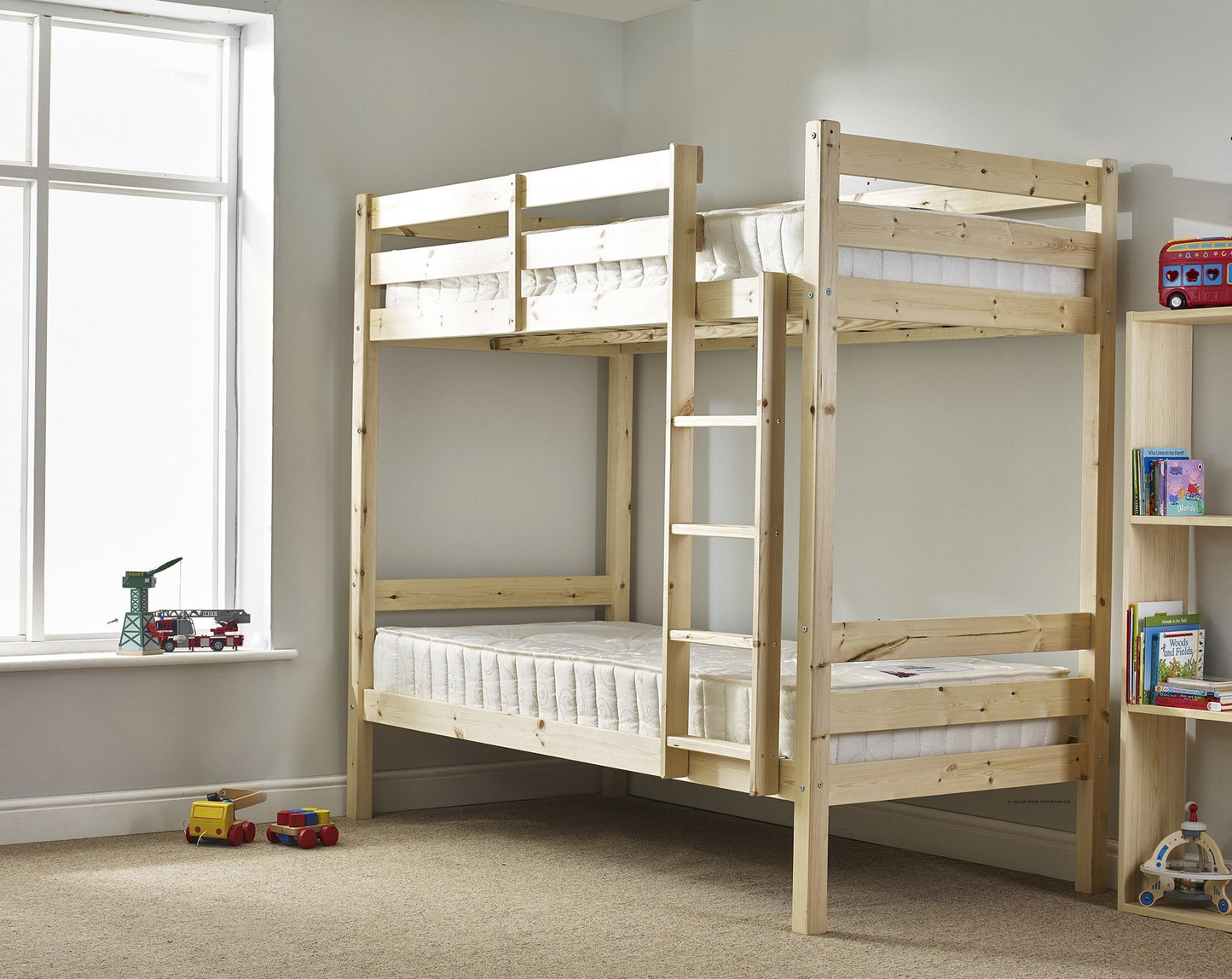 STRICTLY BEDS&BUNKS Everest Euro Classic Bunk Bed, 3ft Single