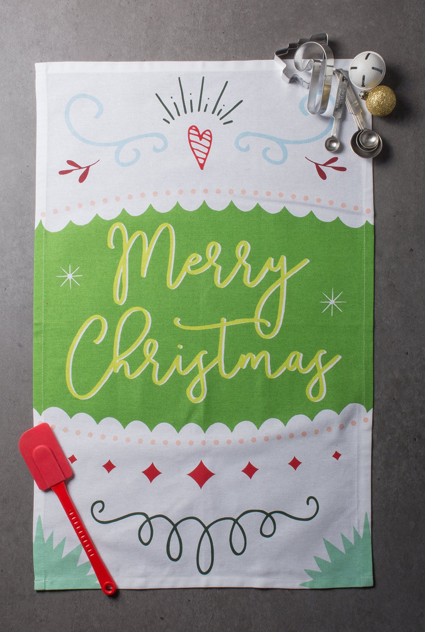 DII Holiday Kitchen Towel Set, Christmas Tea Towels for Baking, Cooking & Entertaining 18x28, Winter Wishes, 3 Piece