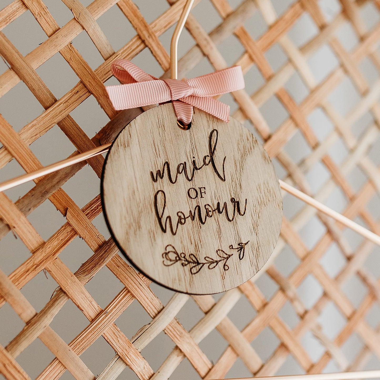 Wooden Wedding Dress Hanger Tag for Bride/Bridesmaid/Flower Girl/Maid of Honour/Mother of the Bride/Groom (Usher)