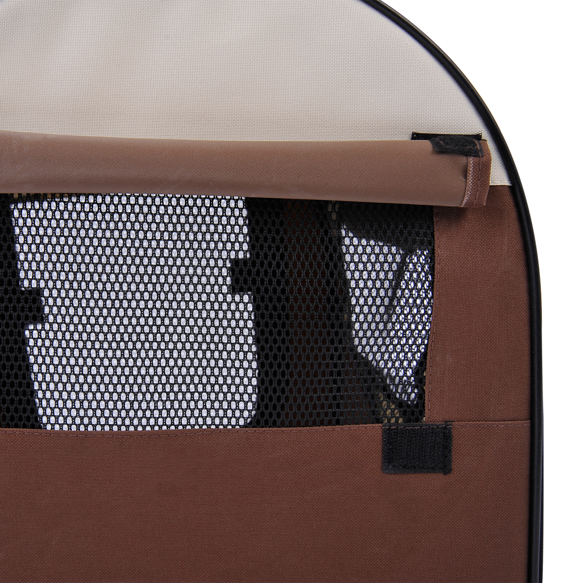 Folding Fabric Soft Pet Crate Dog Cat Travel Carrier Cage Kennel House Brown