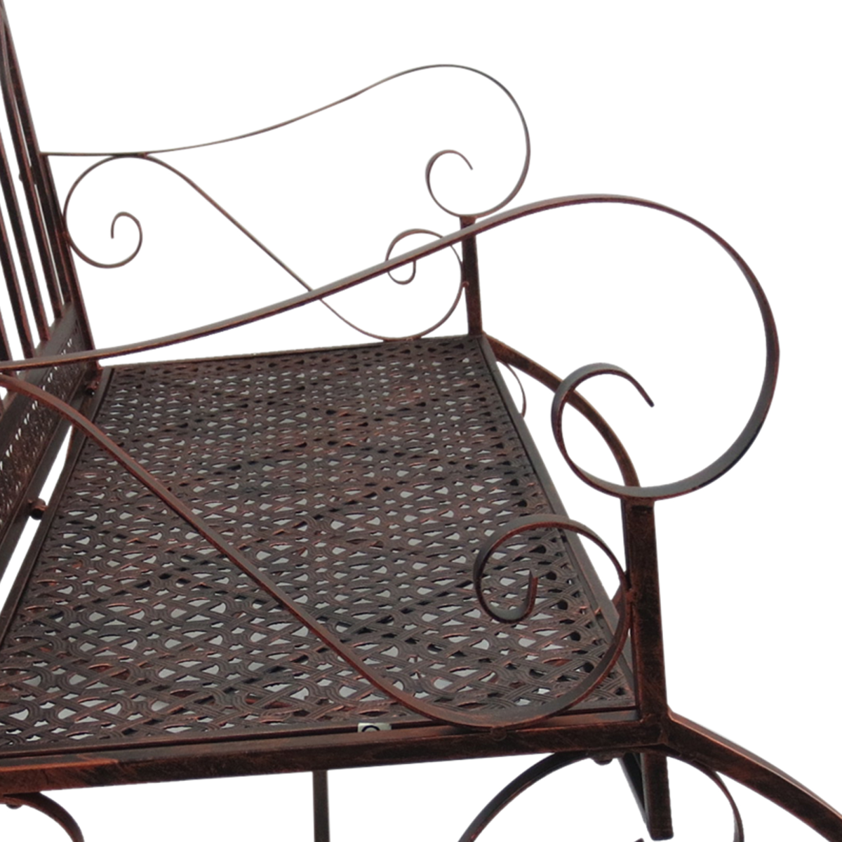 Rocking Chair Swing Bench Loveseat Metal Bronze Garden Outdoor