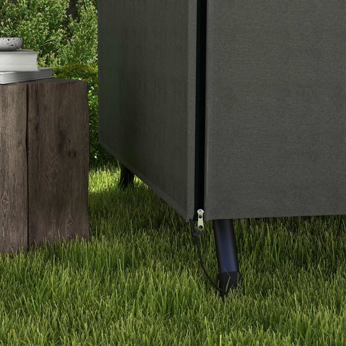 Outsunny Large Outdoor Swing Chair Cover Garden Furniture Protector 164cm Grey