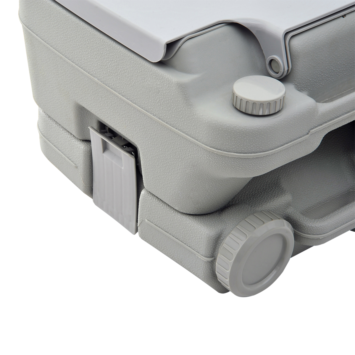 10L Portable Travel Toilet Outdoor Camping with 2 Detachable Tanks Grey HOMCOM