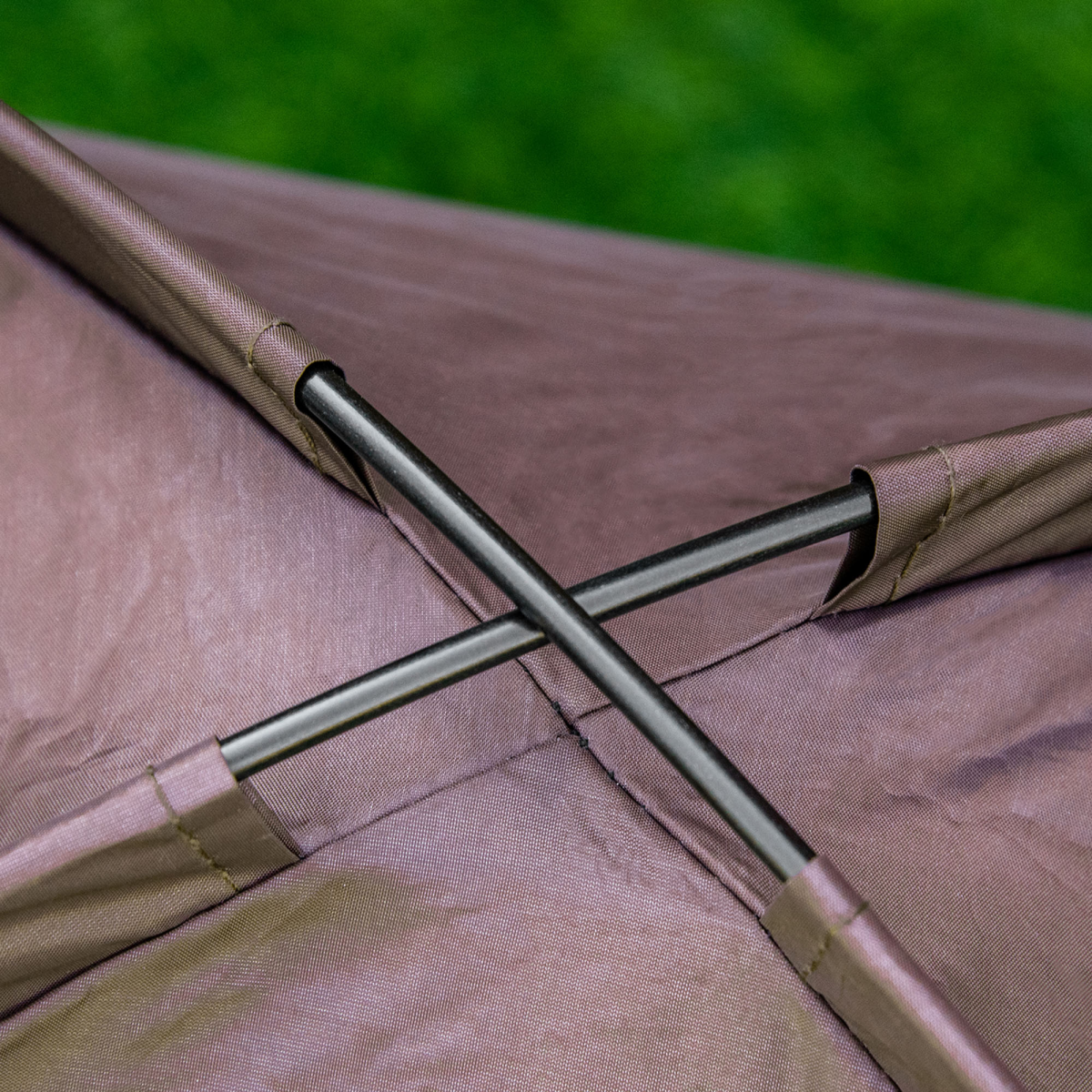 61 cm Elevated Pet Bed Dog Cot Tent with Canopy Instant Shelter Outdoor Brown
